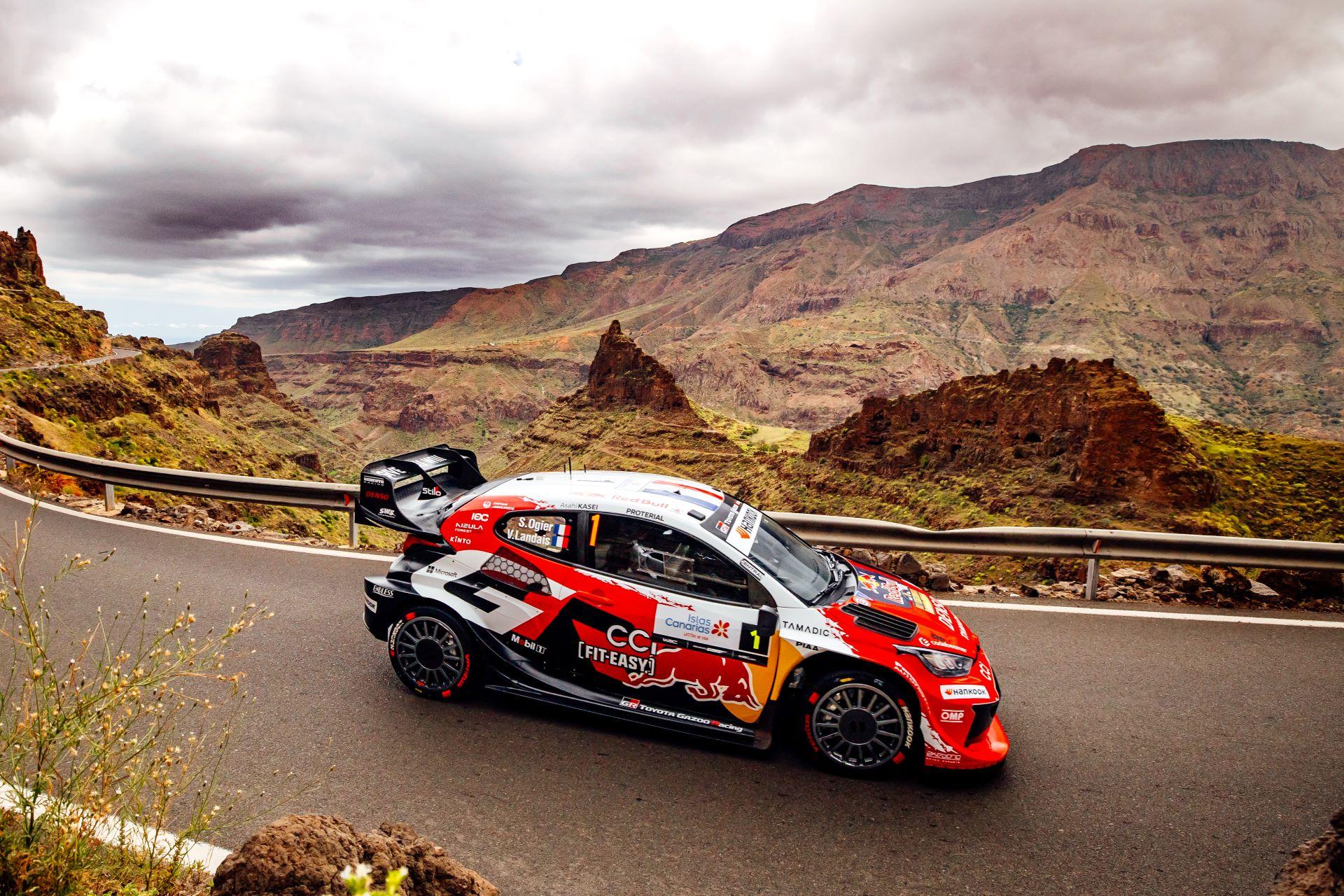 Ogierleadstoyotatocanariasrallysweepglory