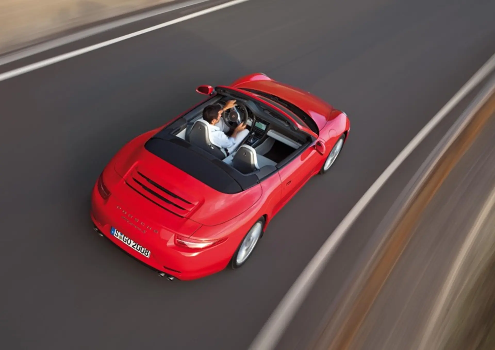 Porsche Carrera Cabriolet Top View