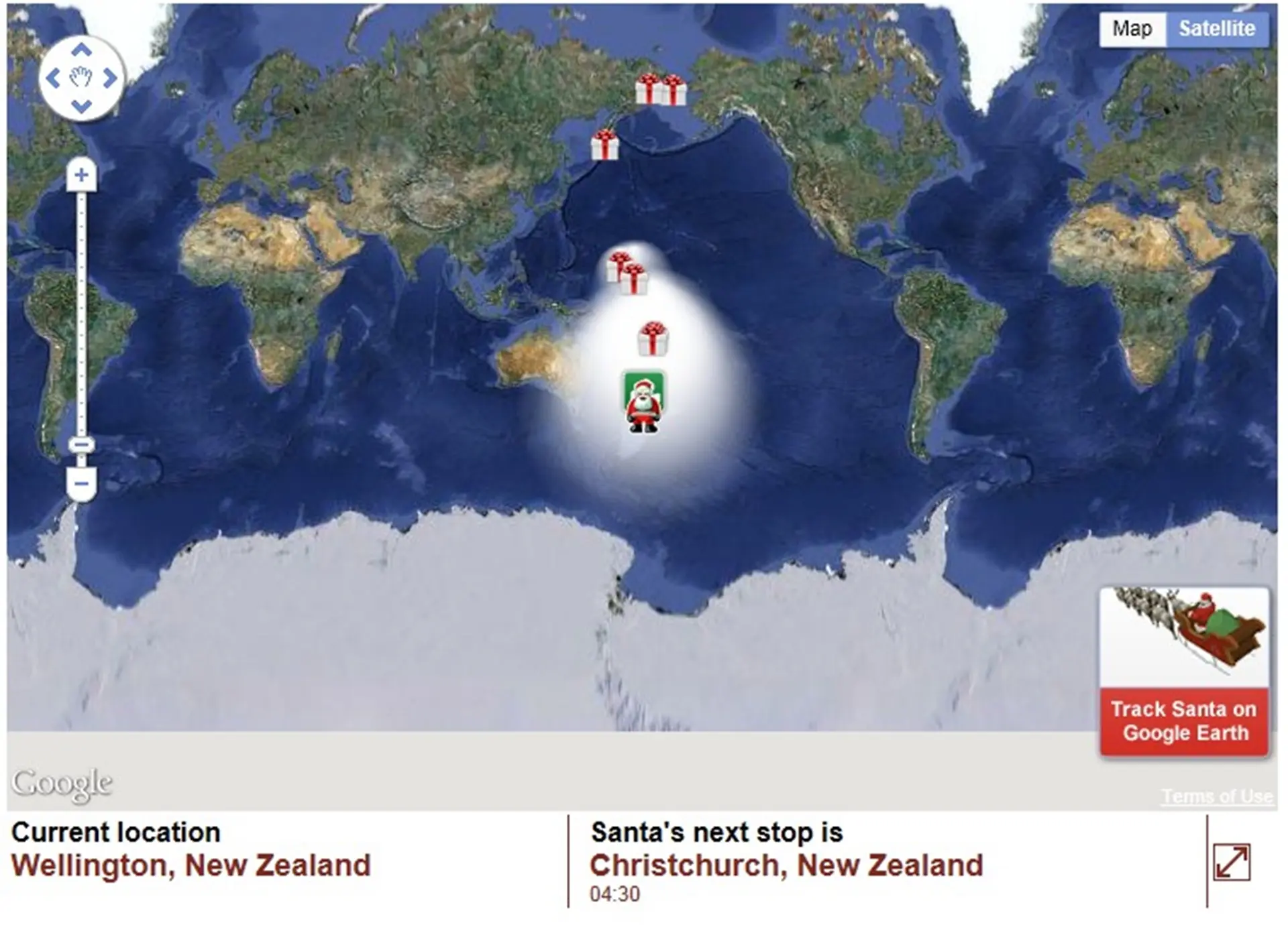 Follow Santa Clause Now in New Zealand