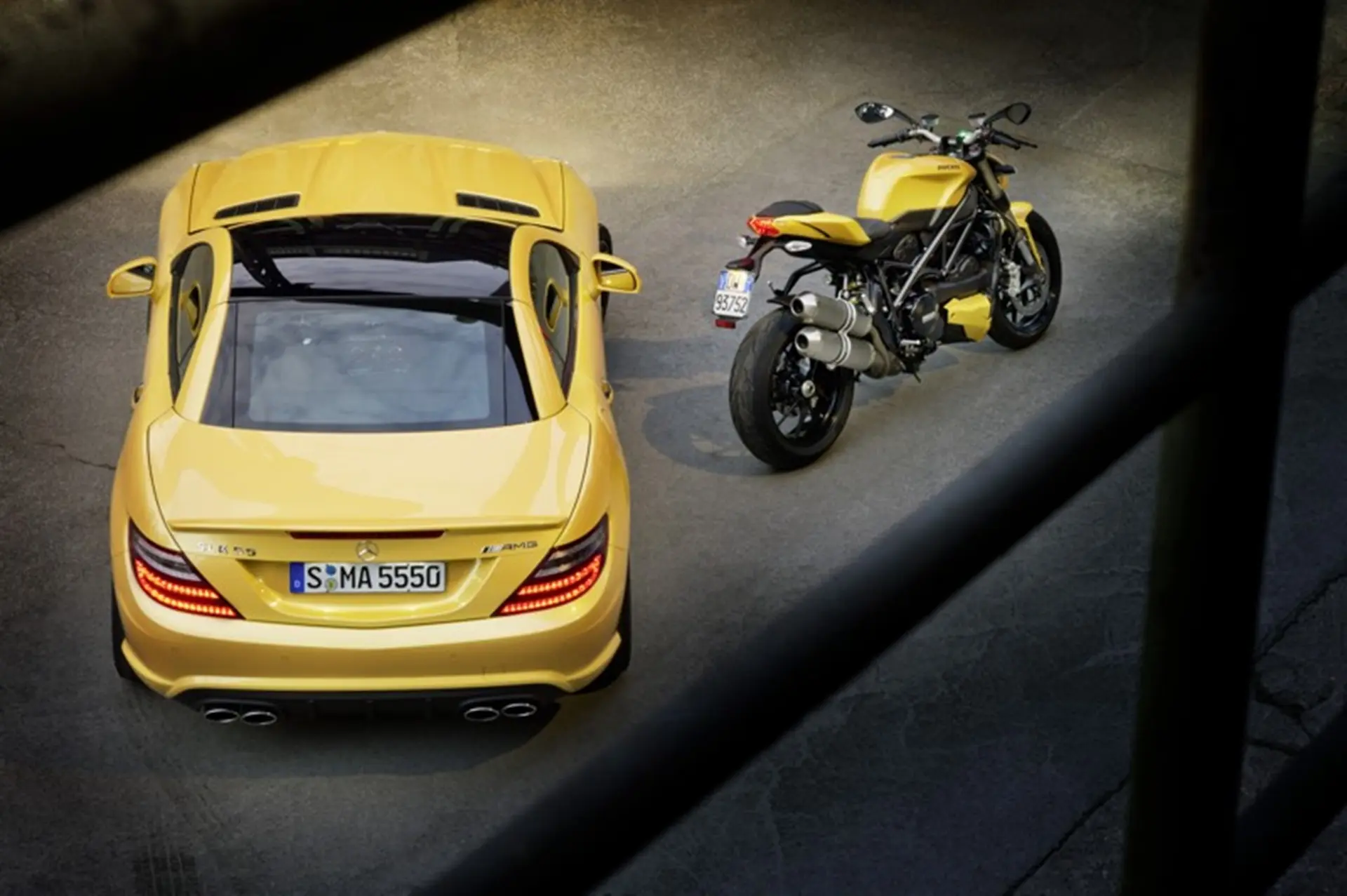SLK 55 AMG and Ducati 2011
