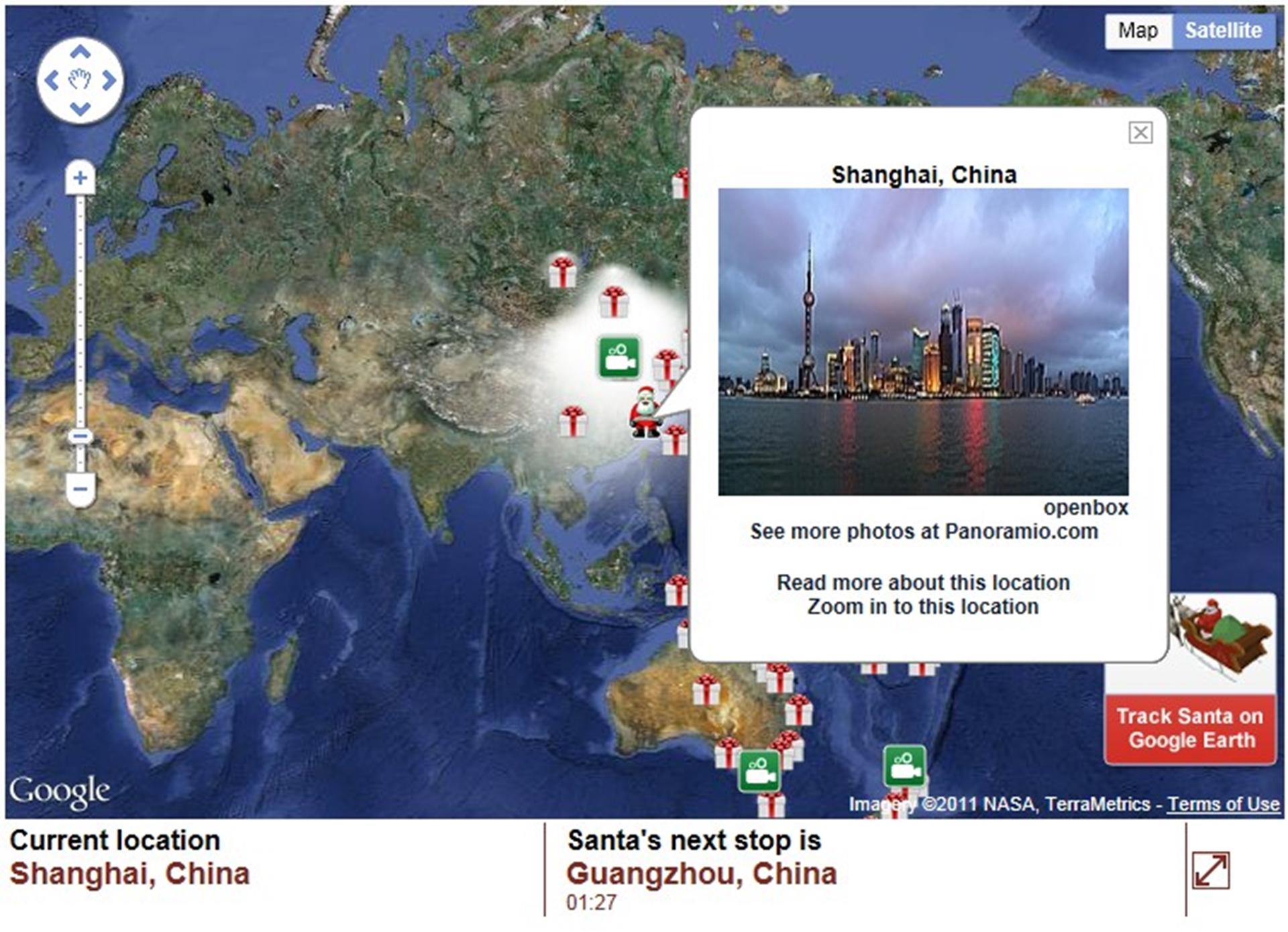 Where is Santa? Santa have just arrived in China