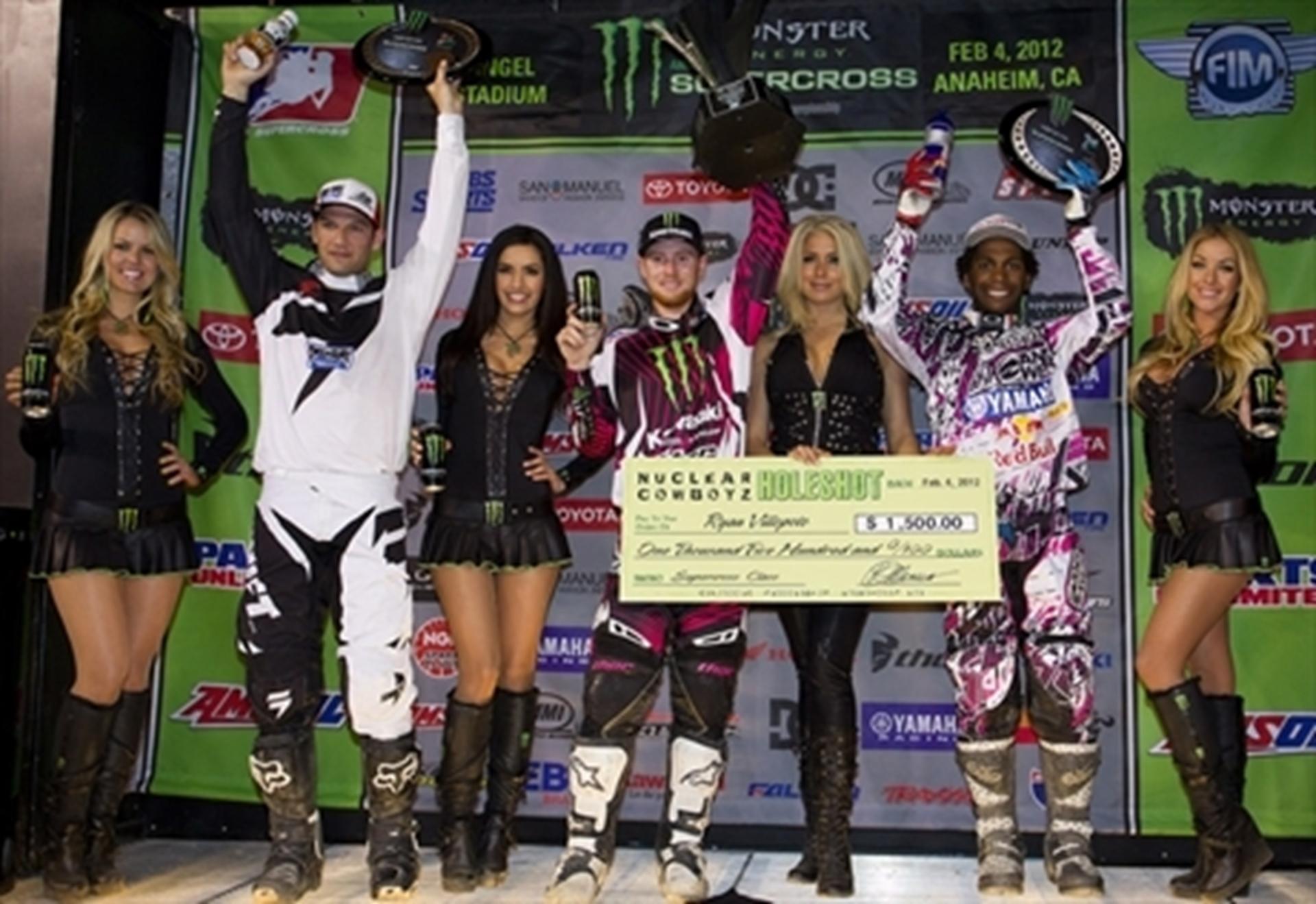 Monster Energy Kawasaki’s Ryan Villopoto Undefeated in Anaheim in 2012 Supercross Season
