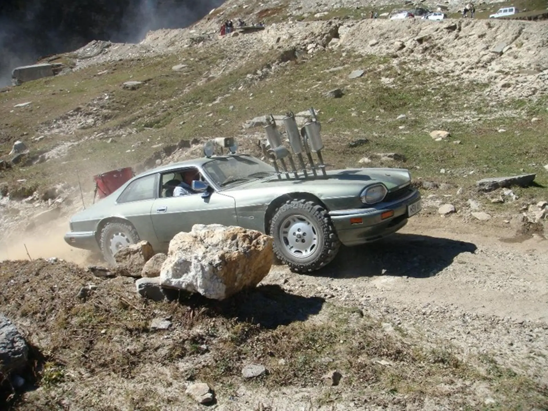 Jeremy Clarkson in a Jaguar XJS Celebration model
