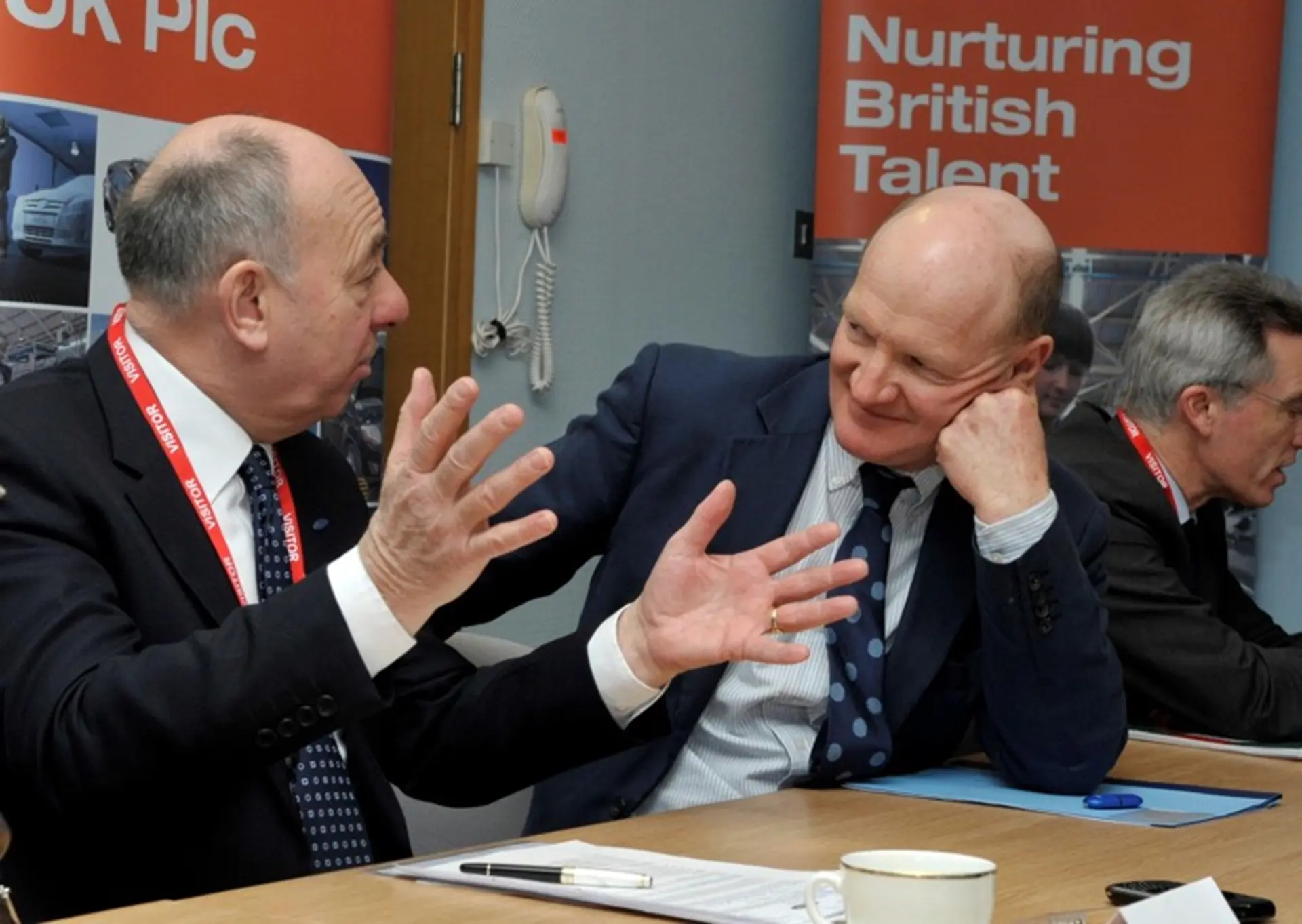 Joe Greenwell and Rt Hon minister David Willetts...