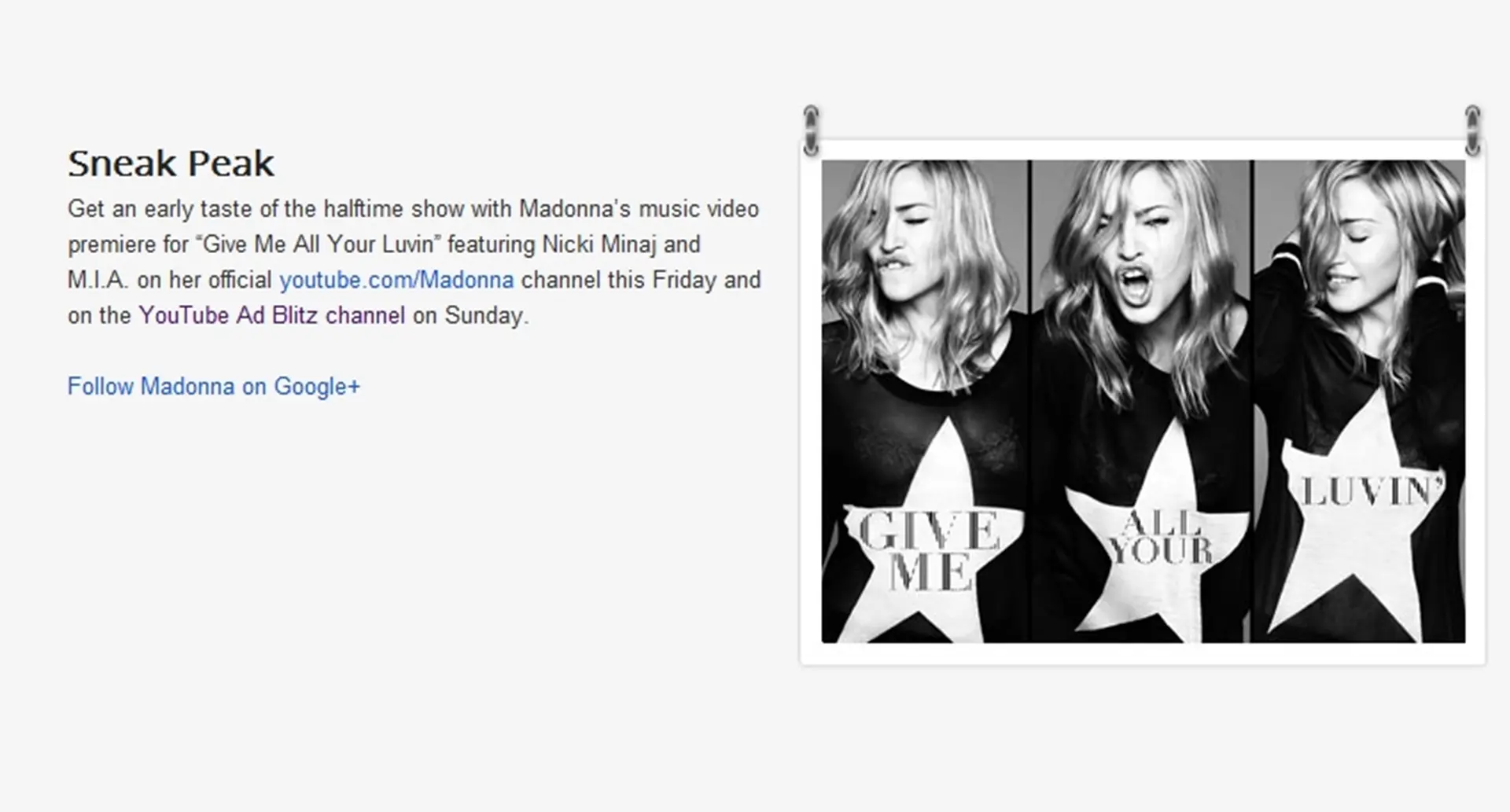 Madonna Super Bowl 2012