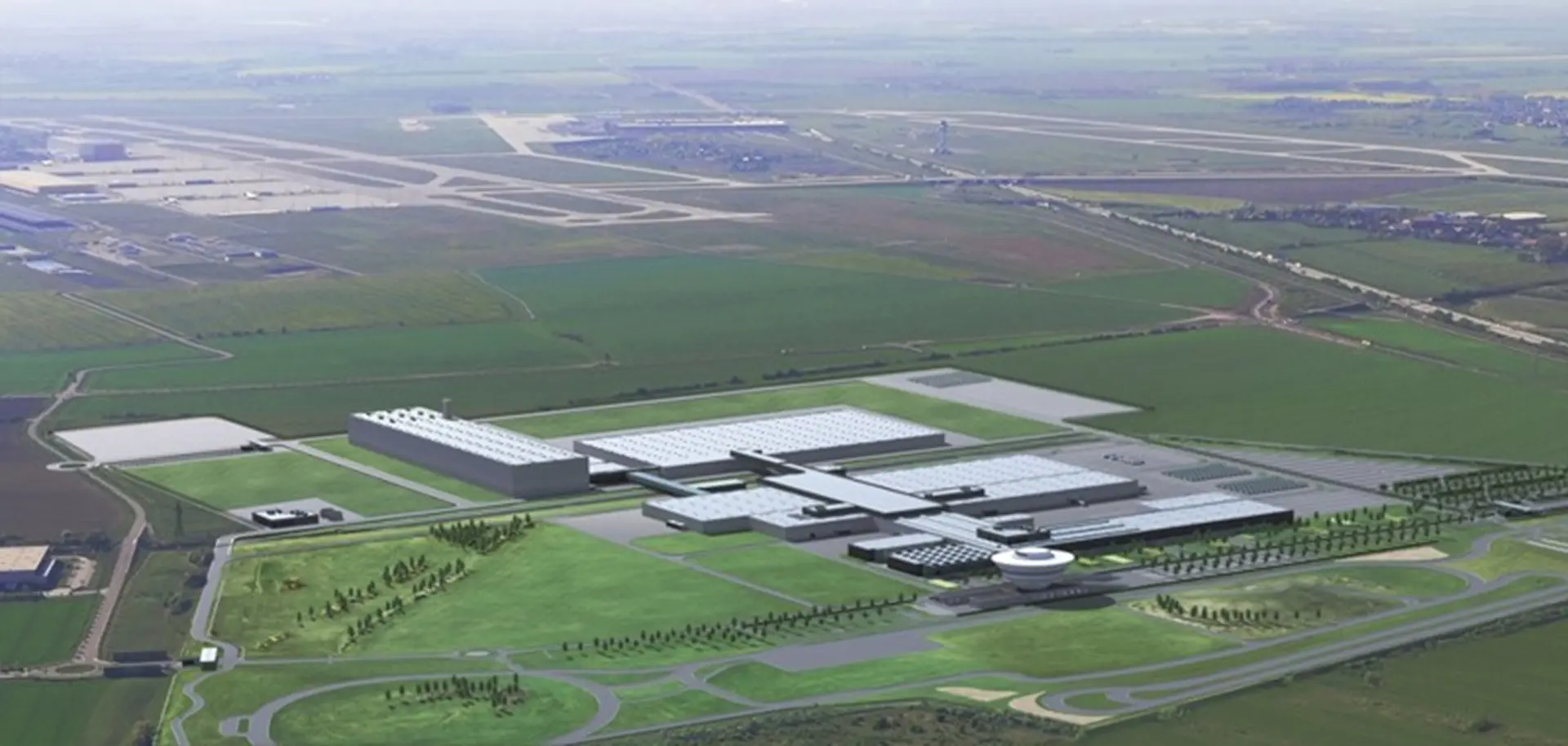 The planned extension to the Porsche Leipzig production site