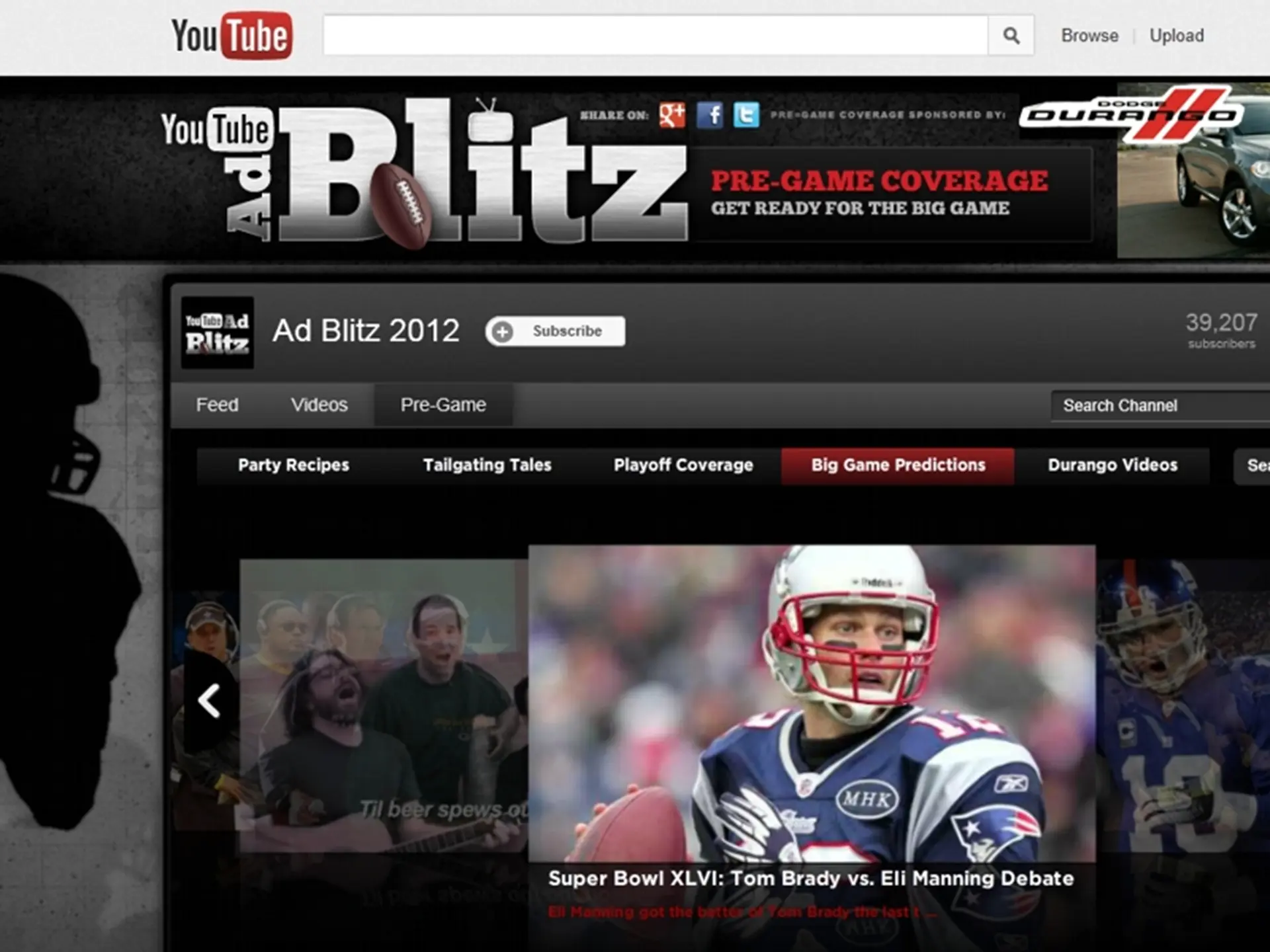 Super Bowl 2012 Youtube