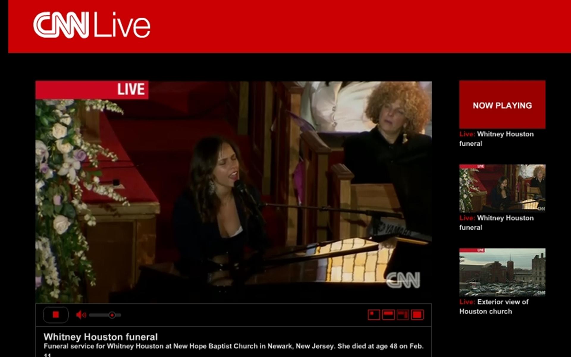 Whitney Houston funeral live stream