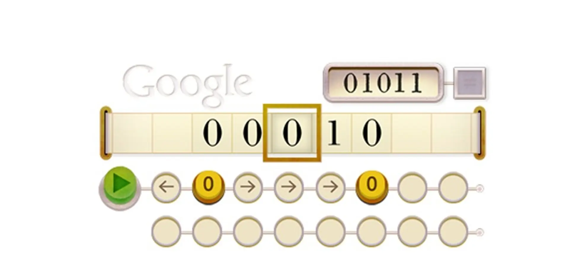Alan Turing Google Doodle step 1
