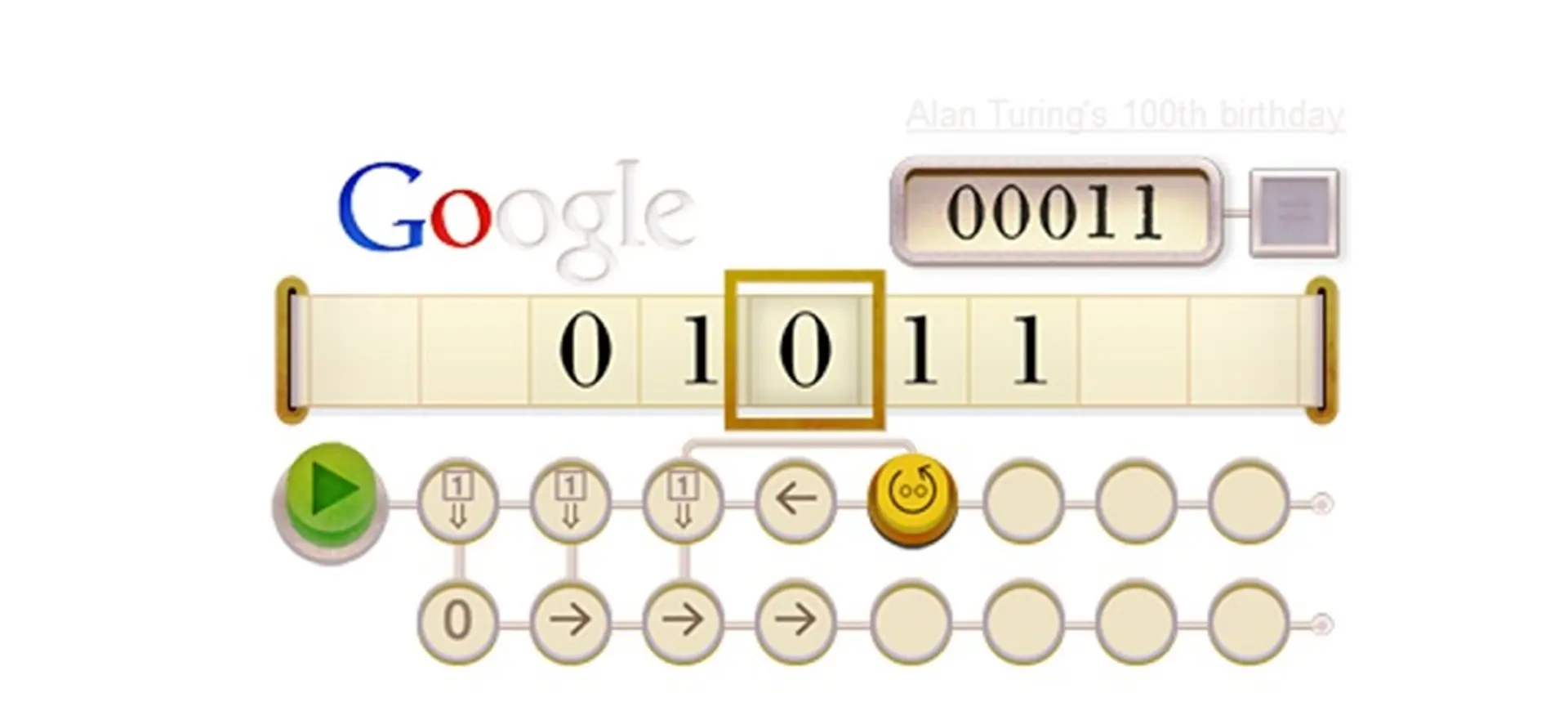 Alan Turing Google Doodle step 6