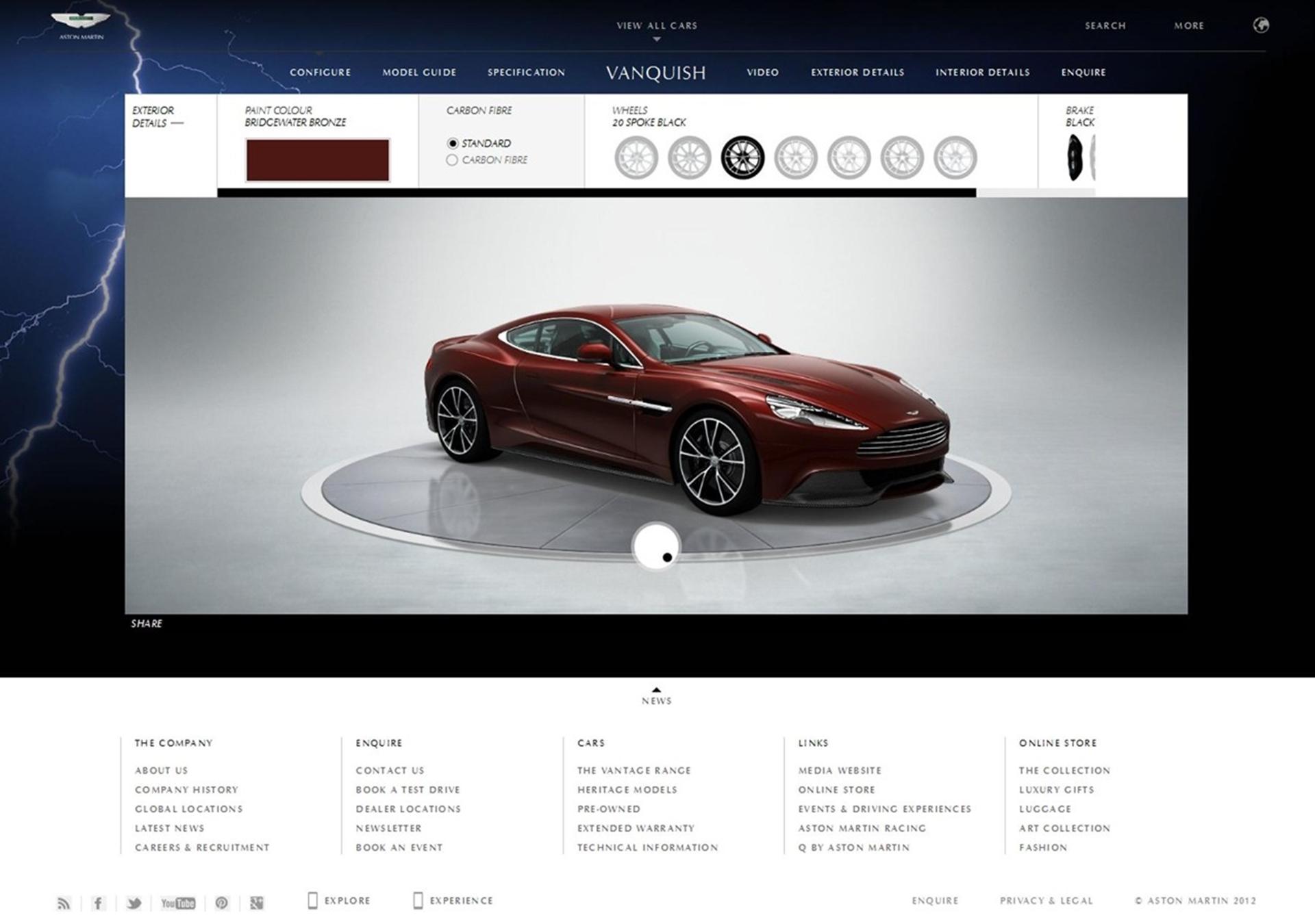 ASTON MARTIN VANQUISH SMASHES WEB RECORDS