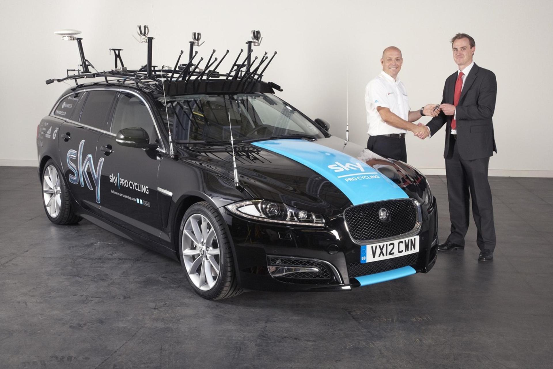 JAGUAR HANDS OVER XF SPORTBRAKE TO TEAM SKY IN PREPARTION FOR THE TOUR DE FRANCE