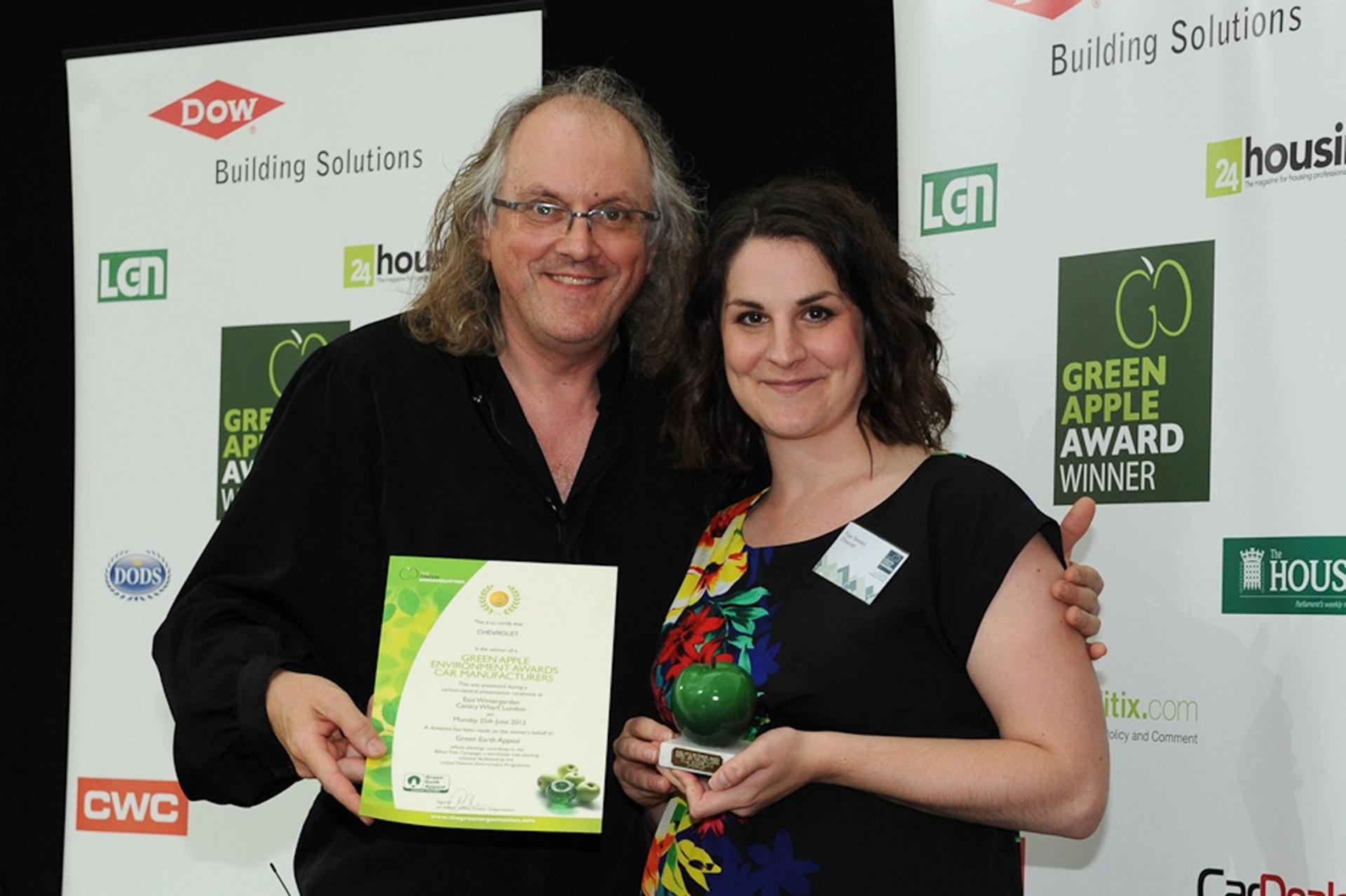 CHEVROLET RECEIVES TOP HONOUR AT THE INAUGURAL GREEN APPLE AWARDS FOR CAR DEALERSHIPS