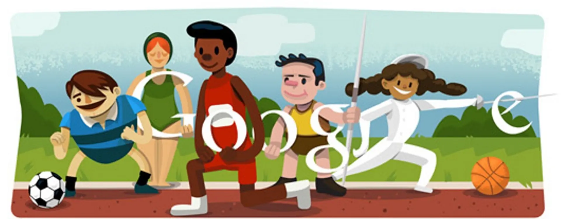 Opening ceremony London 2012 Google Doodle