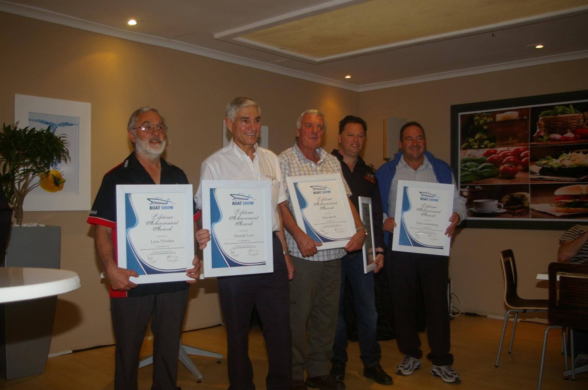 FIVE “BOATING INDUTRY HEROES” GIVEN LIFETIME ACHIEVEMENT AWARDS AT THE JOHANNESBURG BOAT SHOW