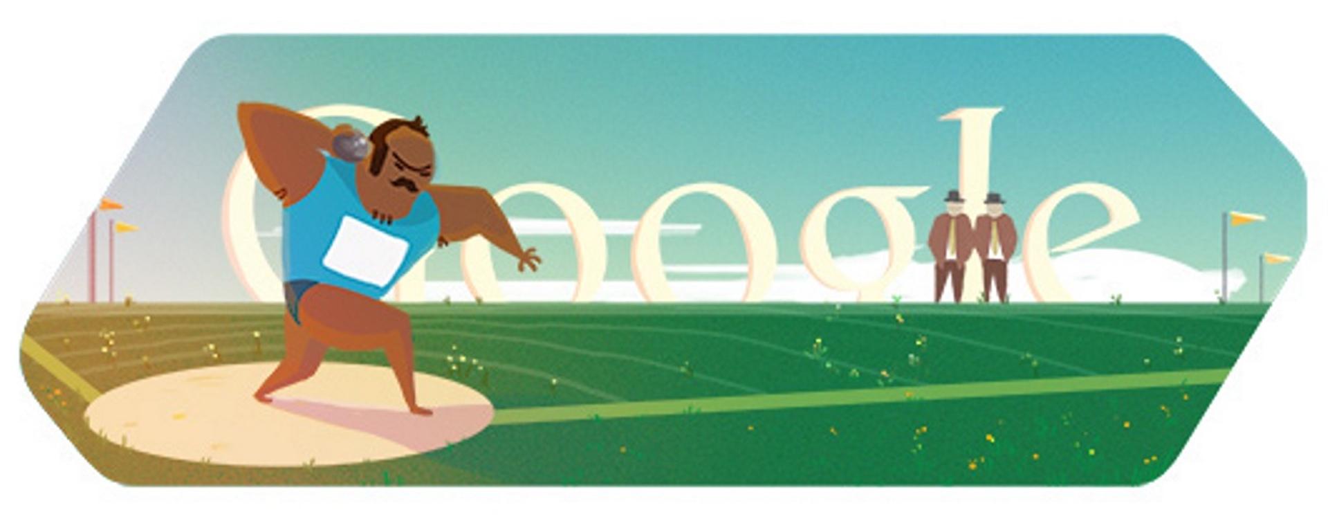 London 2012 Shot Put Google Doodle