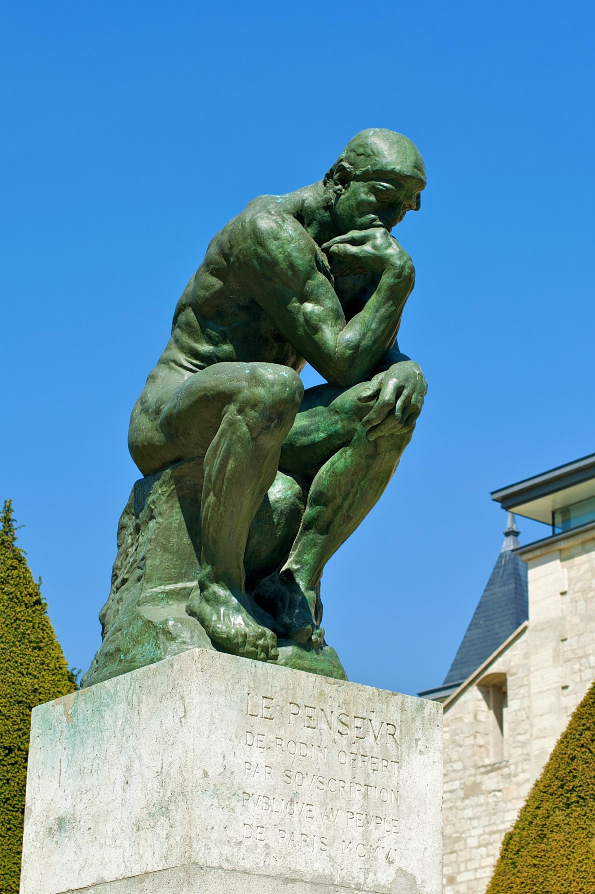 Auguste Rodin sculpture the thinker is Today’s Google Doodle
