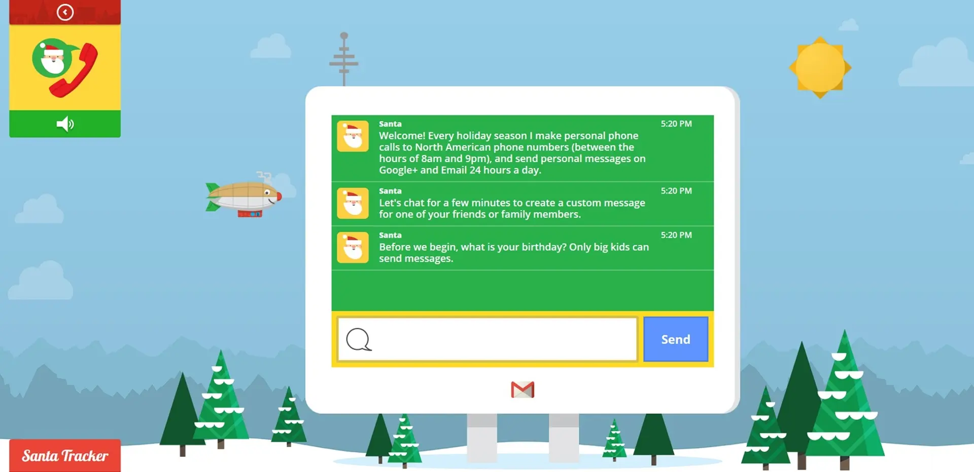Google Santa Christmas Card