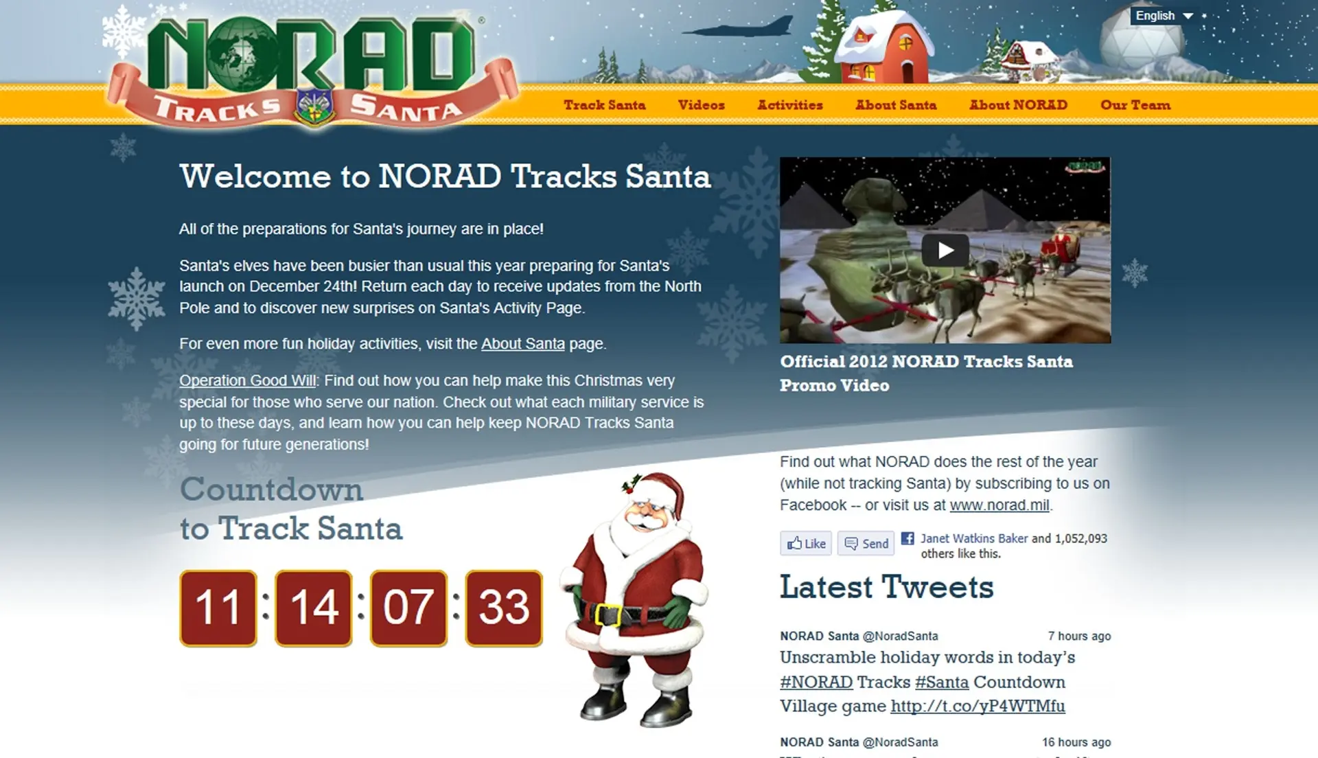 Norad Santa Tracker