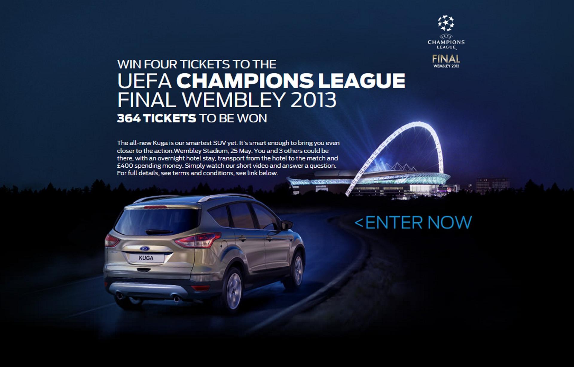 Ford Launches Biggest UEFA Champions League Final Ticket Giveaway