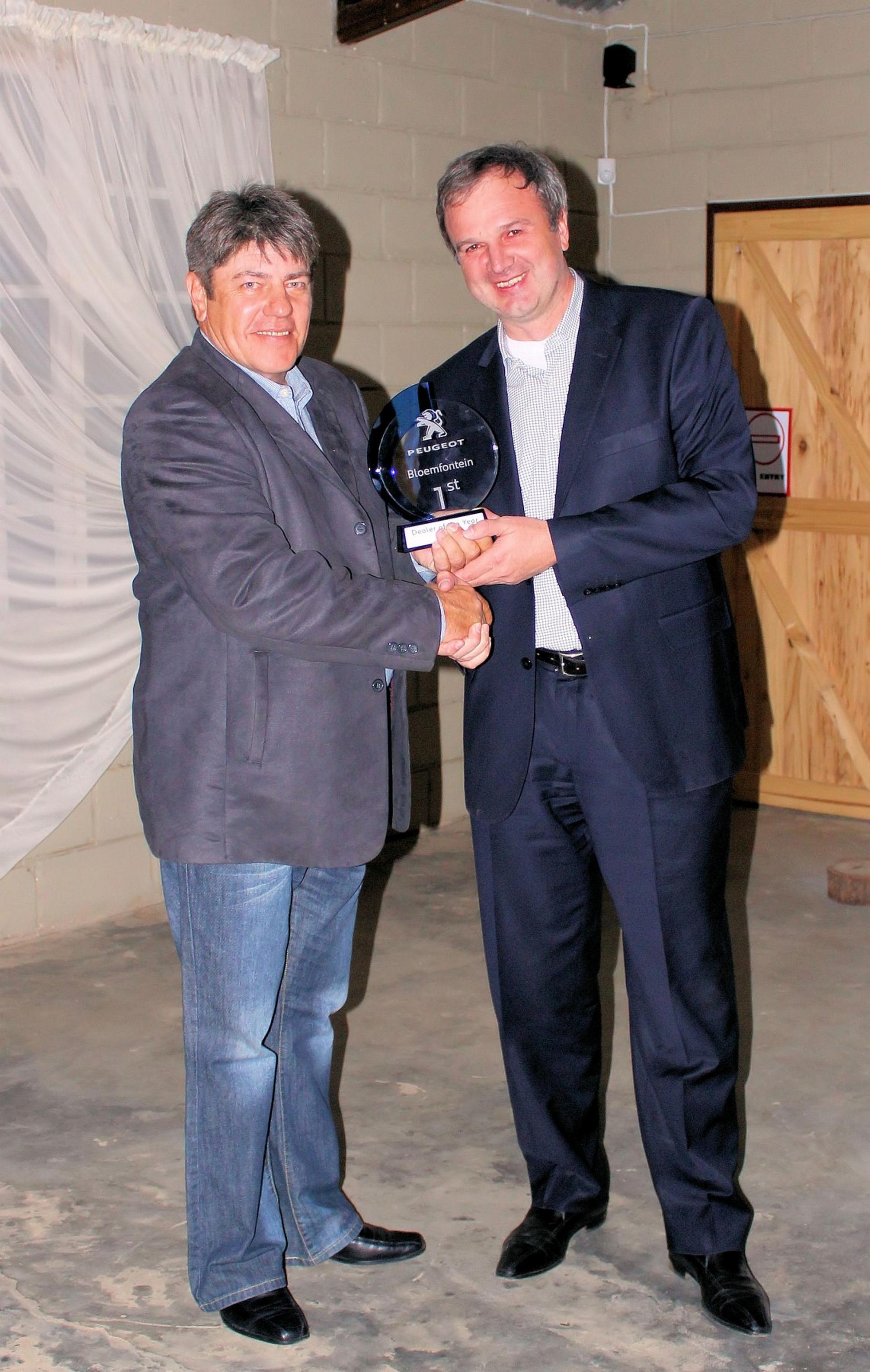 Peugeot Bloemfontein Receives Honours for third consecutive year