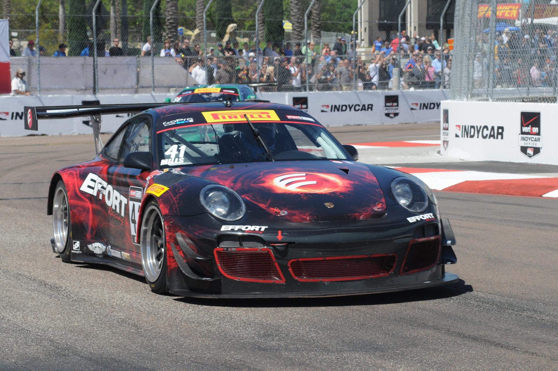Porsche World Challenge Racecar Shows Promise at St. Petersburg for Professionals and Amateurs