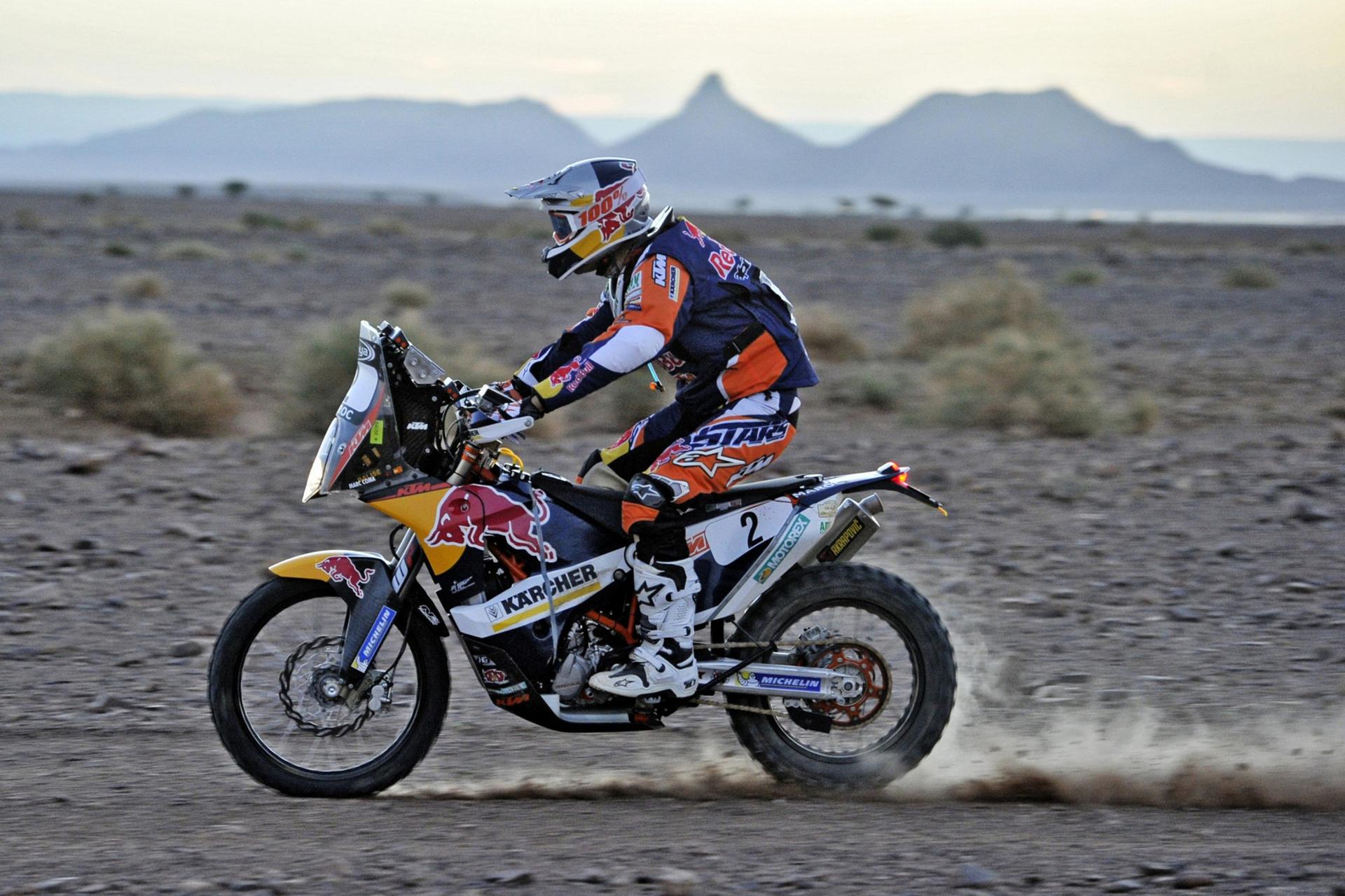 KTM Motorcycle rider Marc Coma wins Morocco Rally