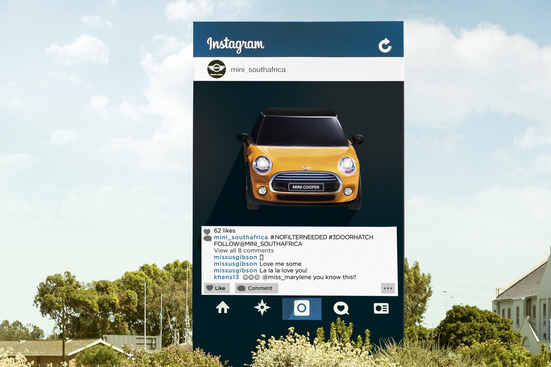 MINI goes live with the first ever Instagram billboard