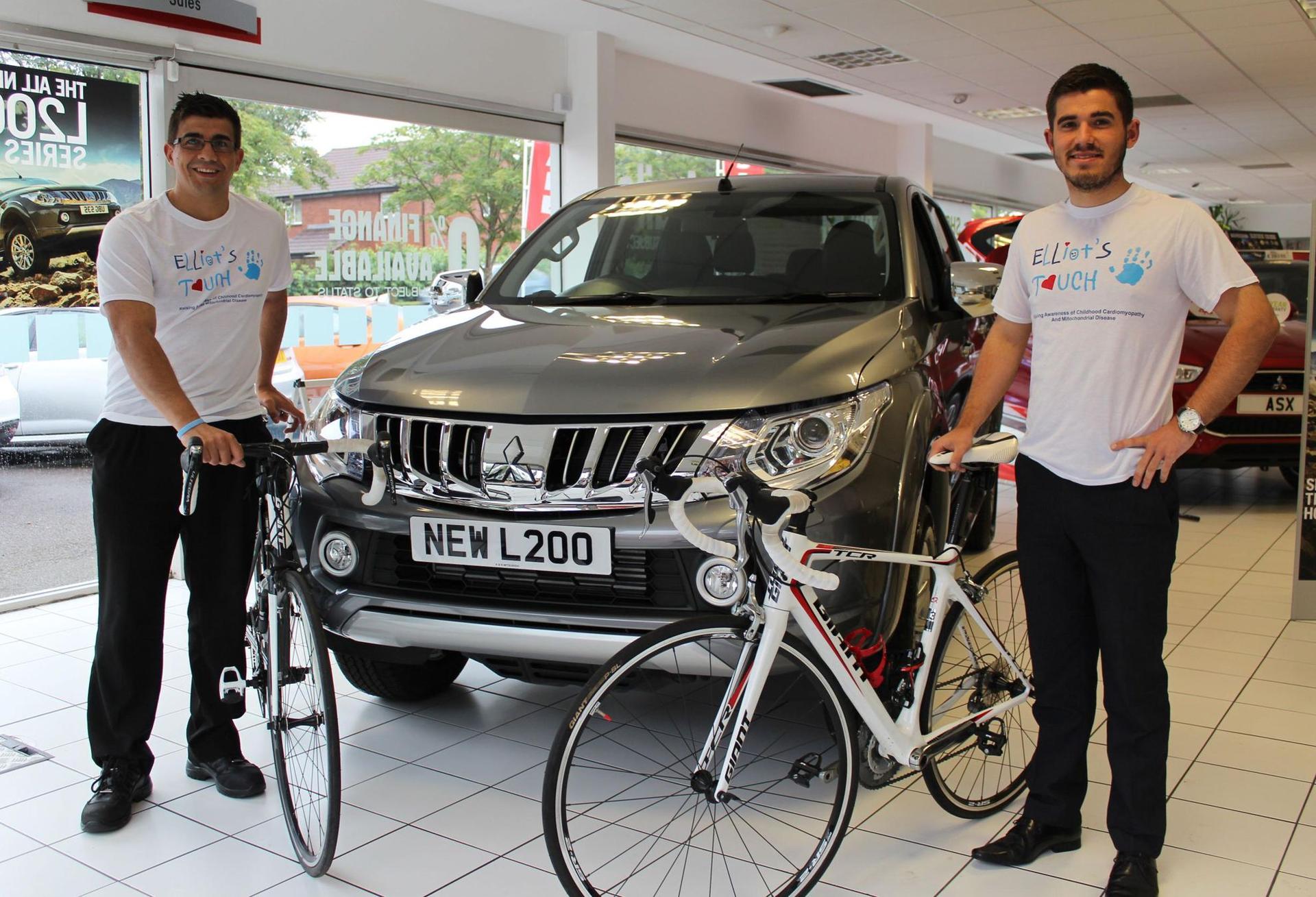 TAUNTON MITSUBISHI DEALERSHIP PAIR TAKE ON CHARITY CHALLENGES IN MEMORY OF ELLIOT