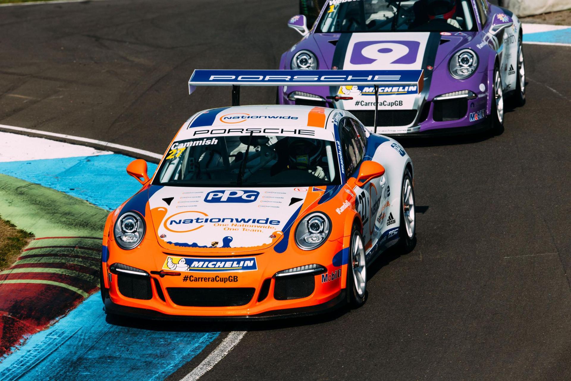 DAN CAMMISH DOES THE PORSCHE CARRERA CUP GB DOUBLE AT KNOCKHILL
