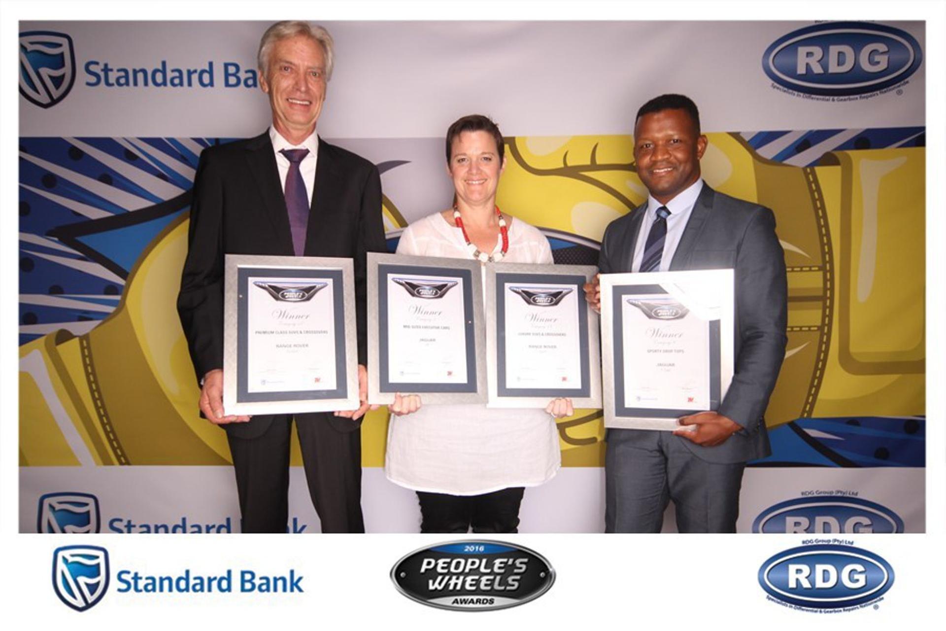 JAGUAR MODELS GIVEN TOP HONOURS IN STANDARD BANK PEOPLE WHEELS AWARDS