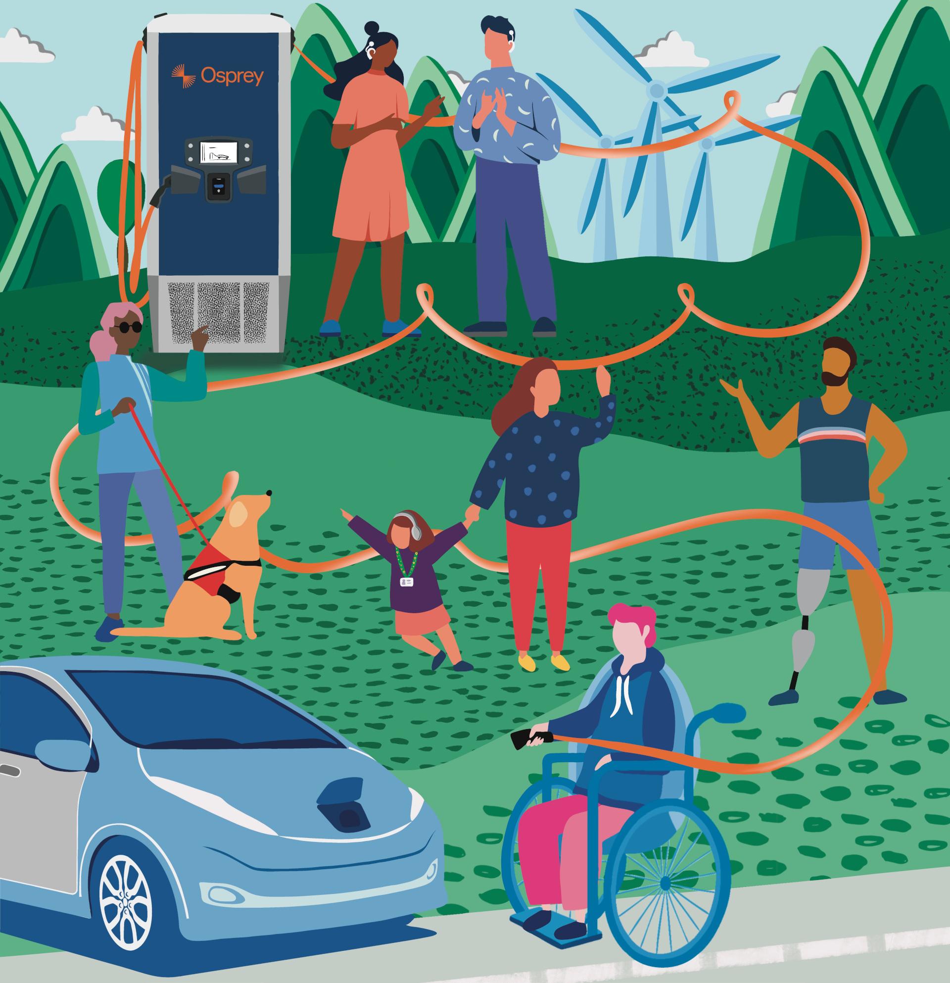Osprey reveals new EV charger artwork that celebrates National Disability History Awareness Month