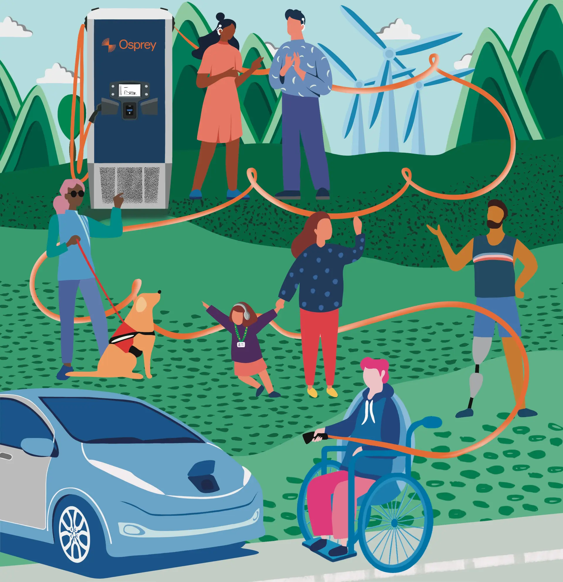 Osprey reveals new EV charger artwork that celebrates National Disability History Awareness Month