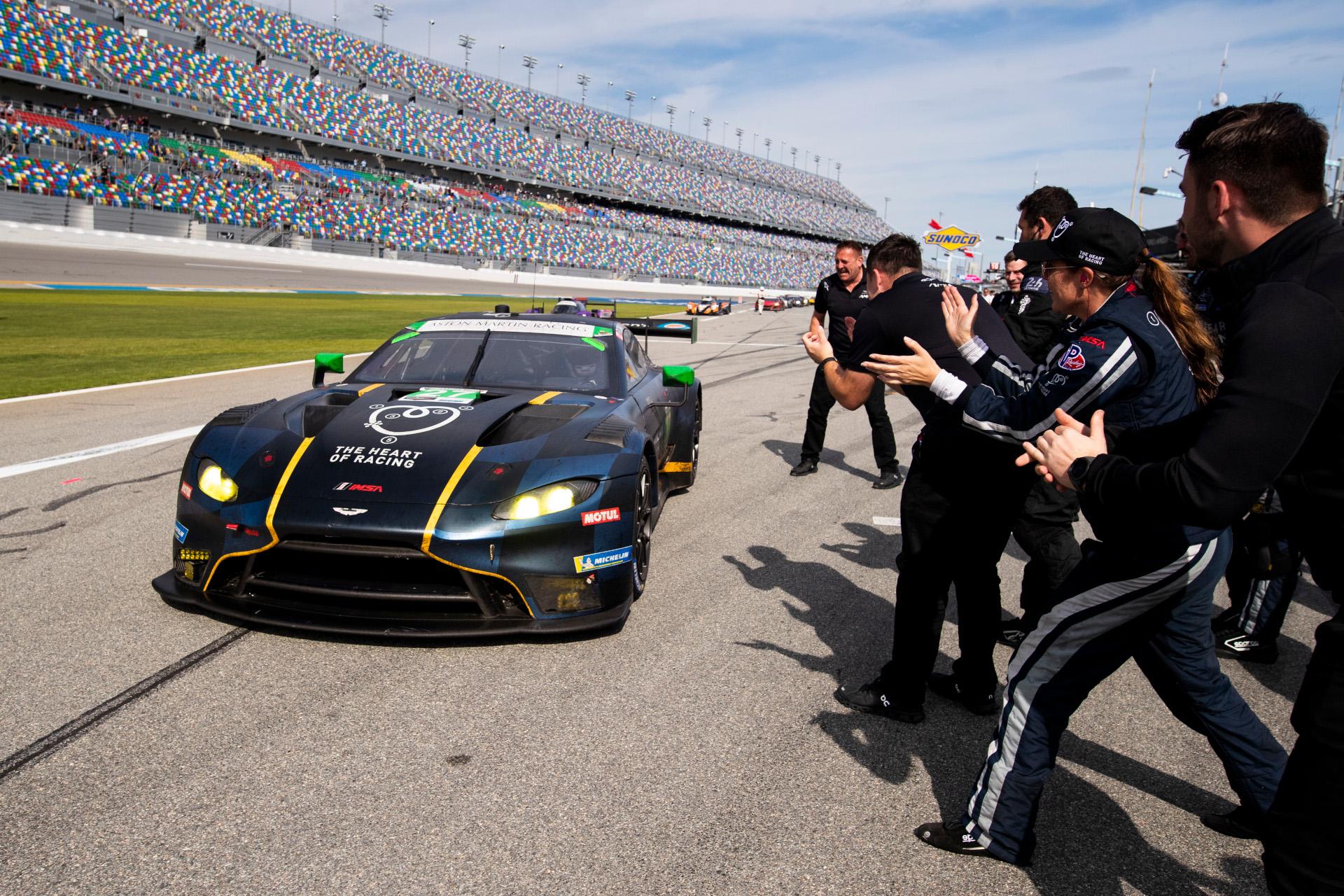 Aston Martin and Heart of Racing record historic first victory with one-two finish in the Rolex 24 at Daytona