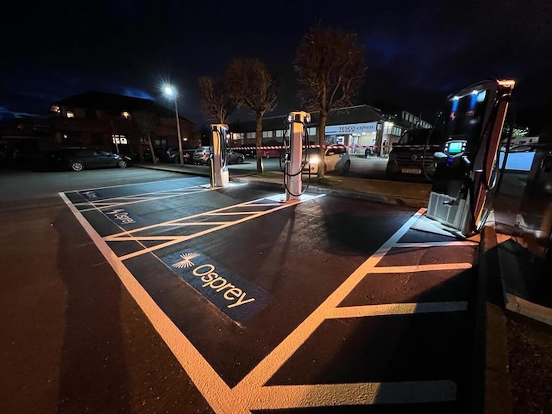 New rapid EV charging site opened at Loddon Vale Shopping Centre