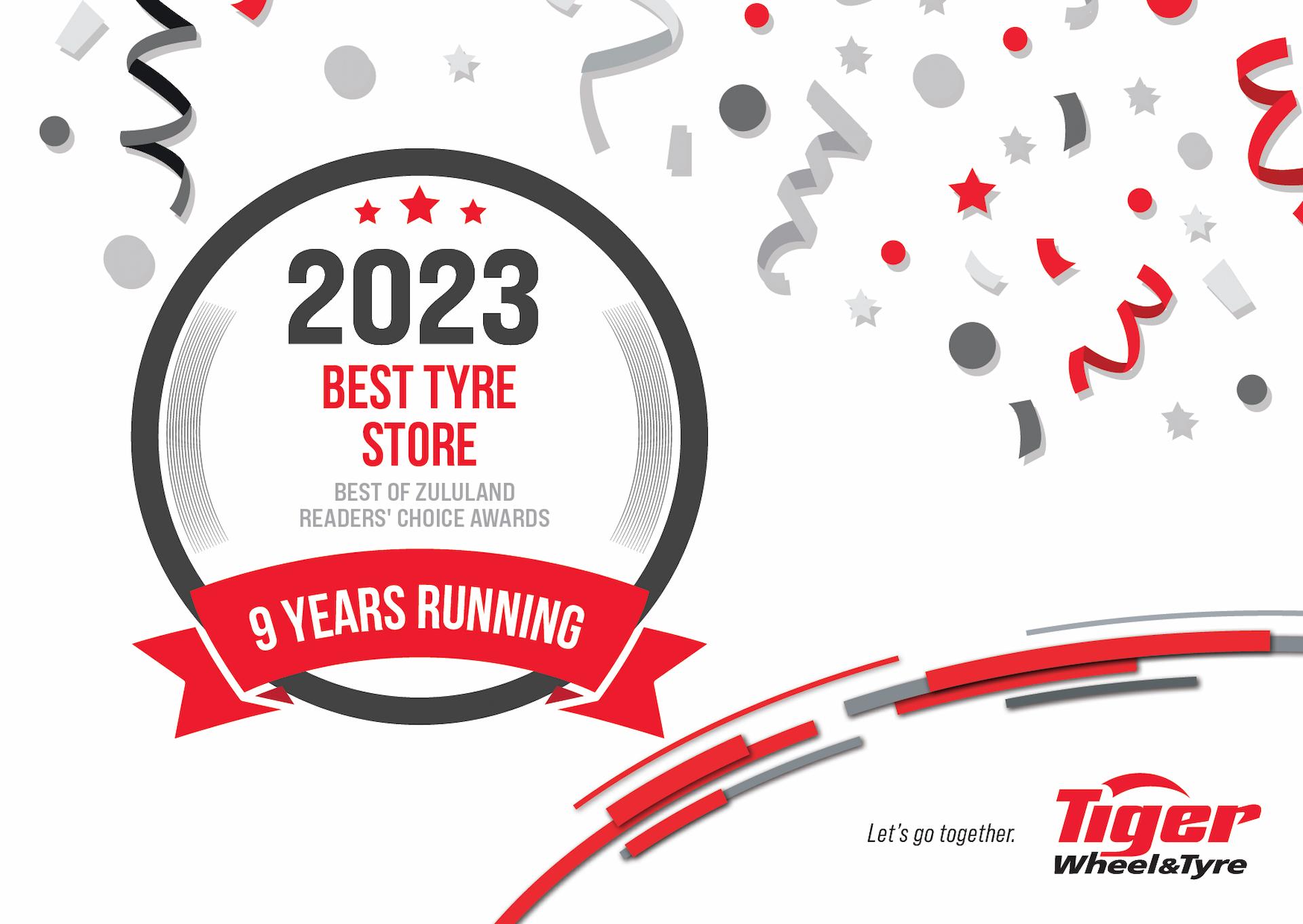 Best Place to Buy Tyres Award to Tiger Wheel & Tyre Empangeni