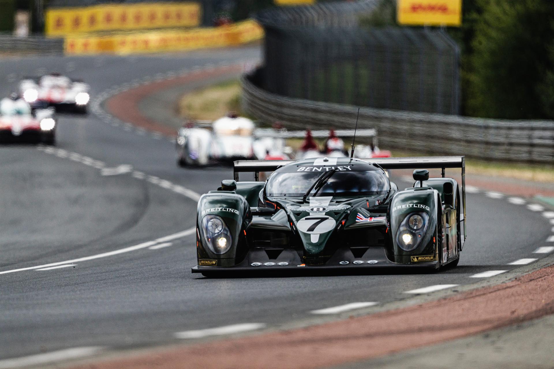 Bentley Works race cars at Le Mans