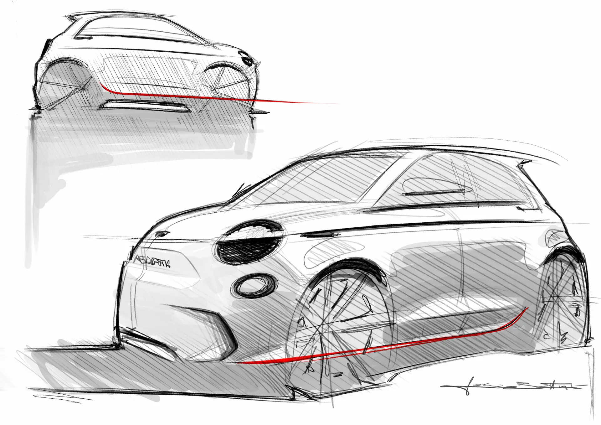 Making Of The Abarth 500e Side View