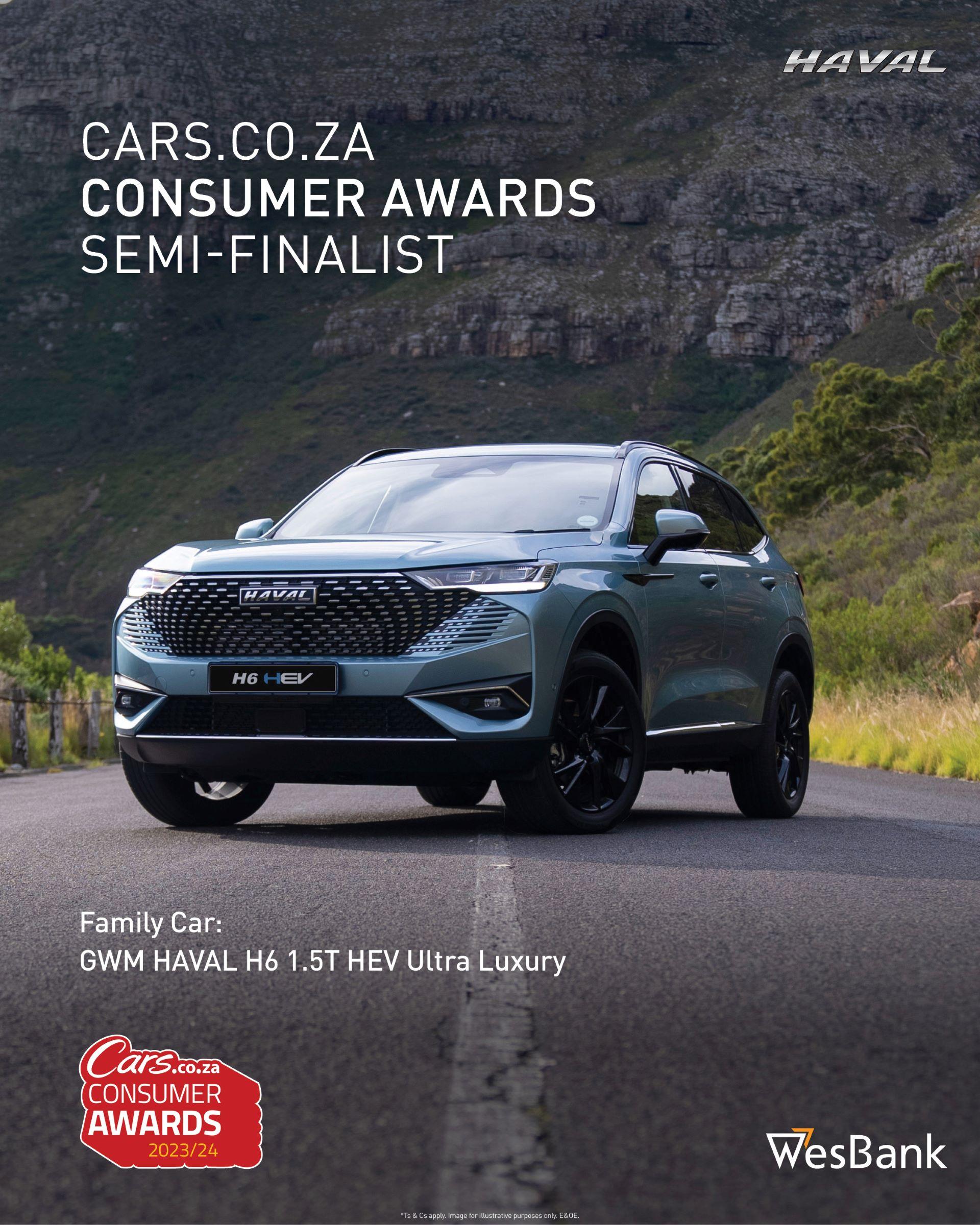 GWM celebrates four semi-finalists in Cars.co.za Consumer Awards