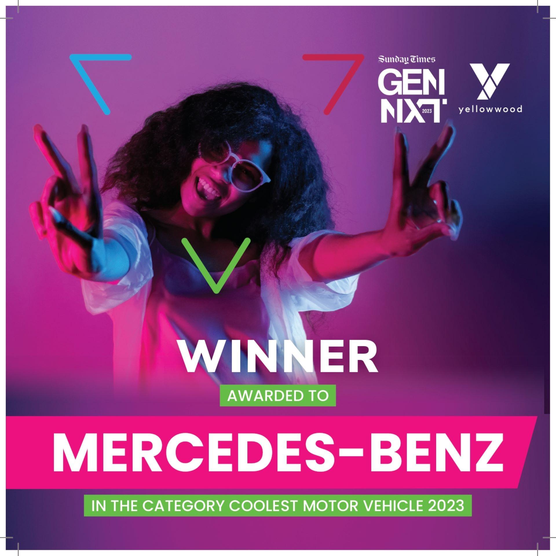 Mercedes-Benz South Africa awarded coolest motor vehicle brand in South Africa by Sunday Times GenNext