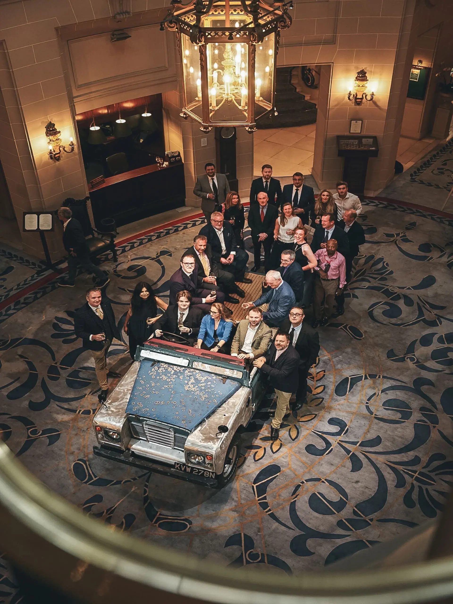 REVS Restore Land Rover displayed at the Royal Automobile Club