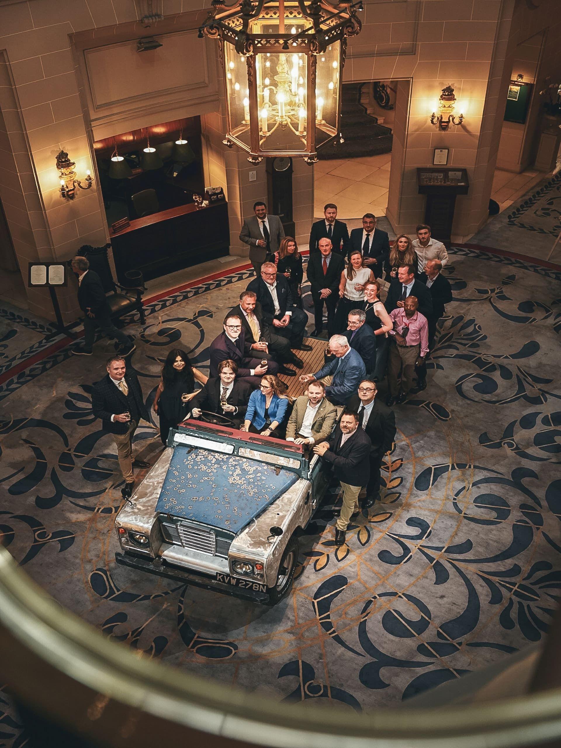 REVS Restore Land Rover displayed at the Royal Automobile Club