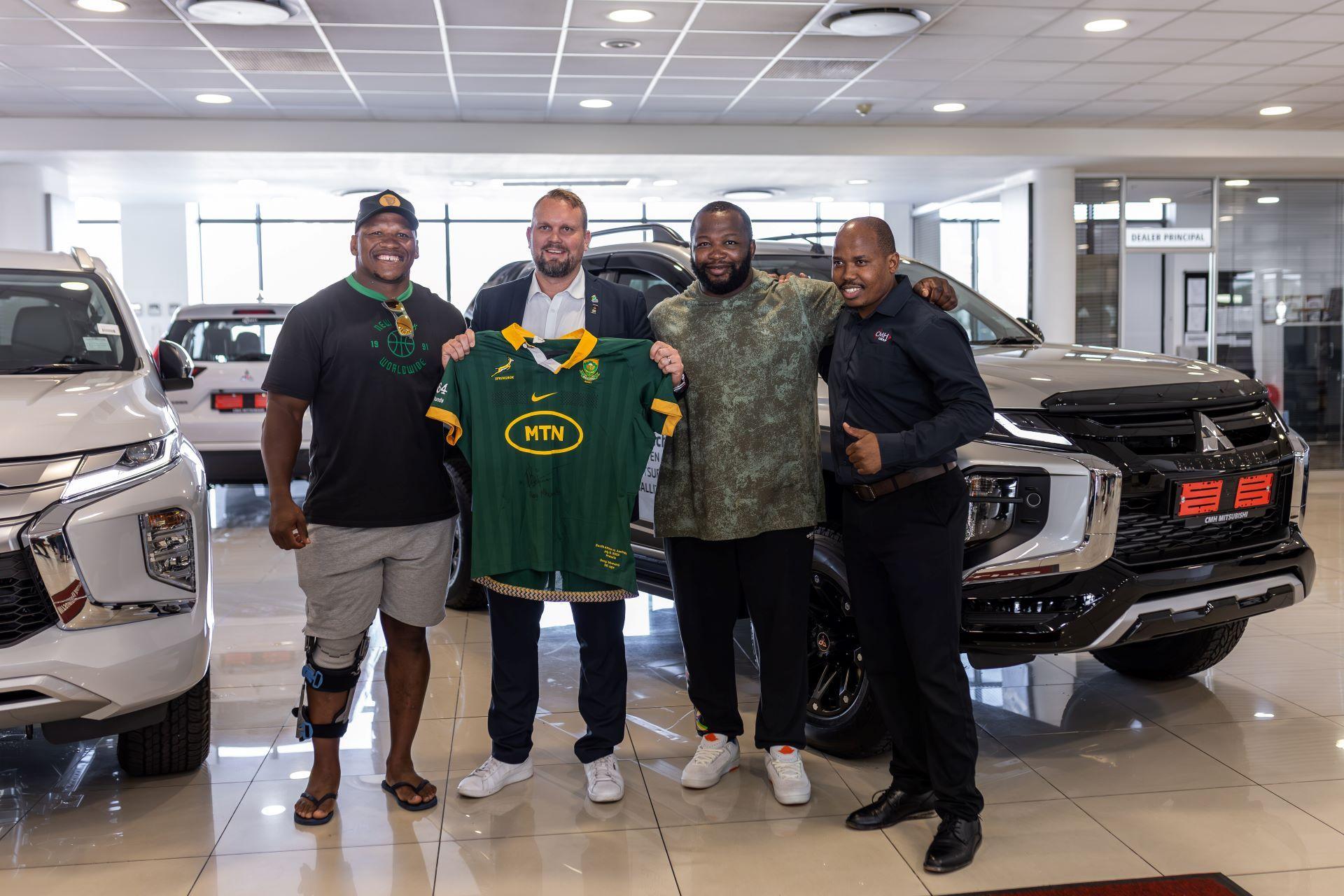 Sporting icon Bongi Mbonambi hooks up with the legendary Mitsubishi Pajero Sport