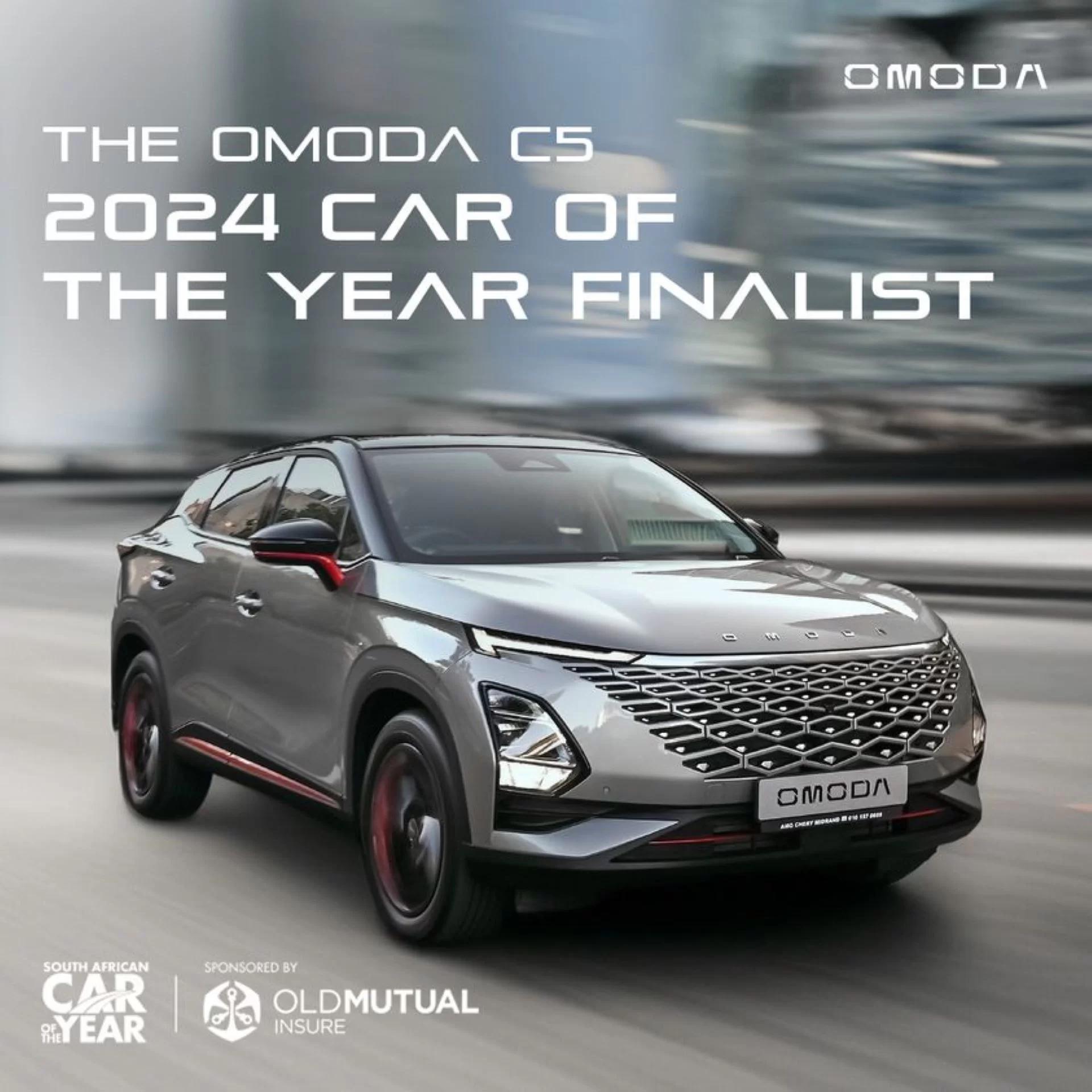 OMODA C5 earns its spot as a finalist in the 2024 South Africa Car of the Year!