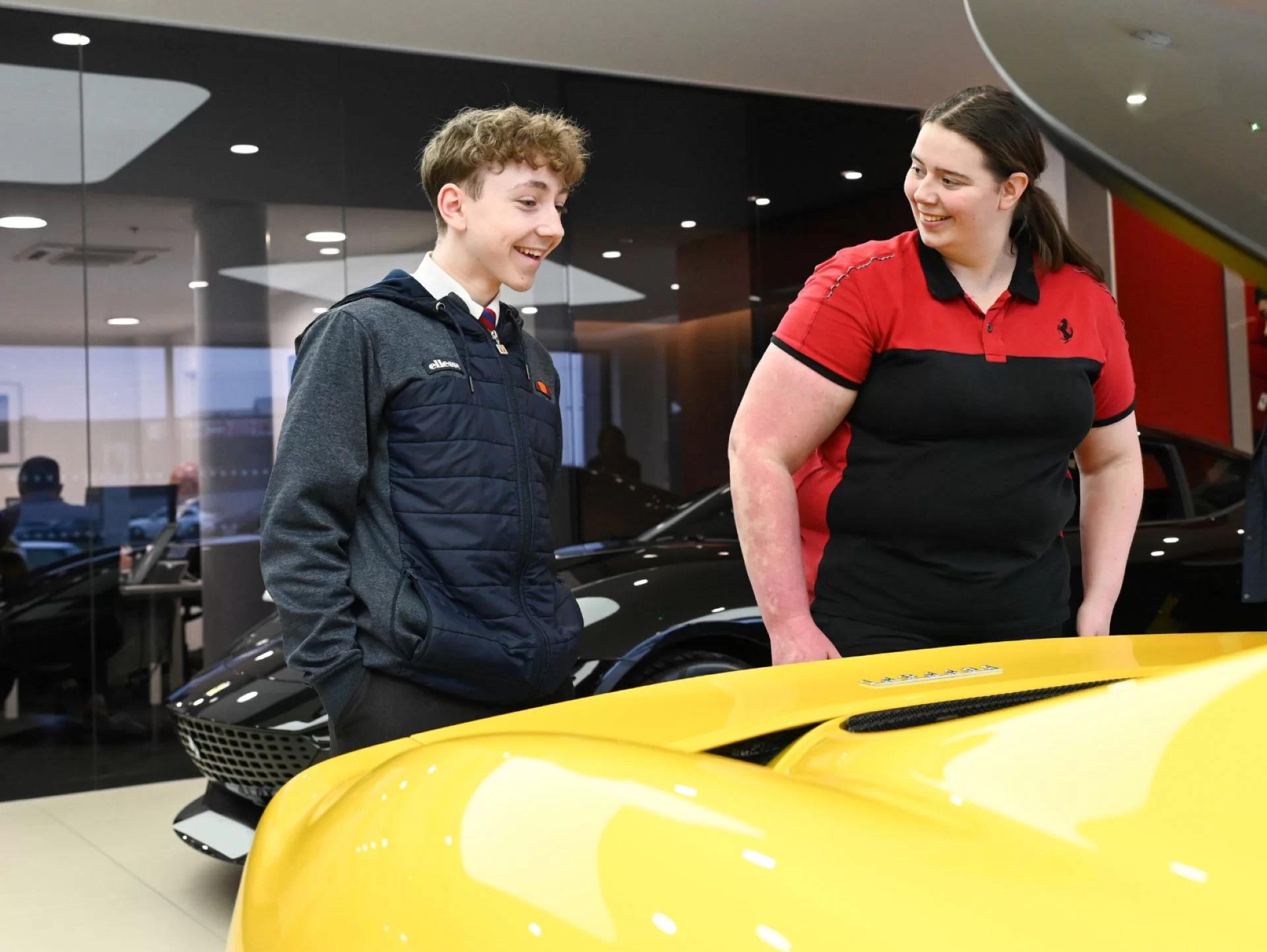 Over 300 young people visit Ferrari dealerships during National Apprenticeship Week 2024