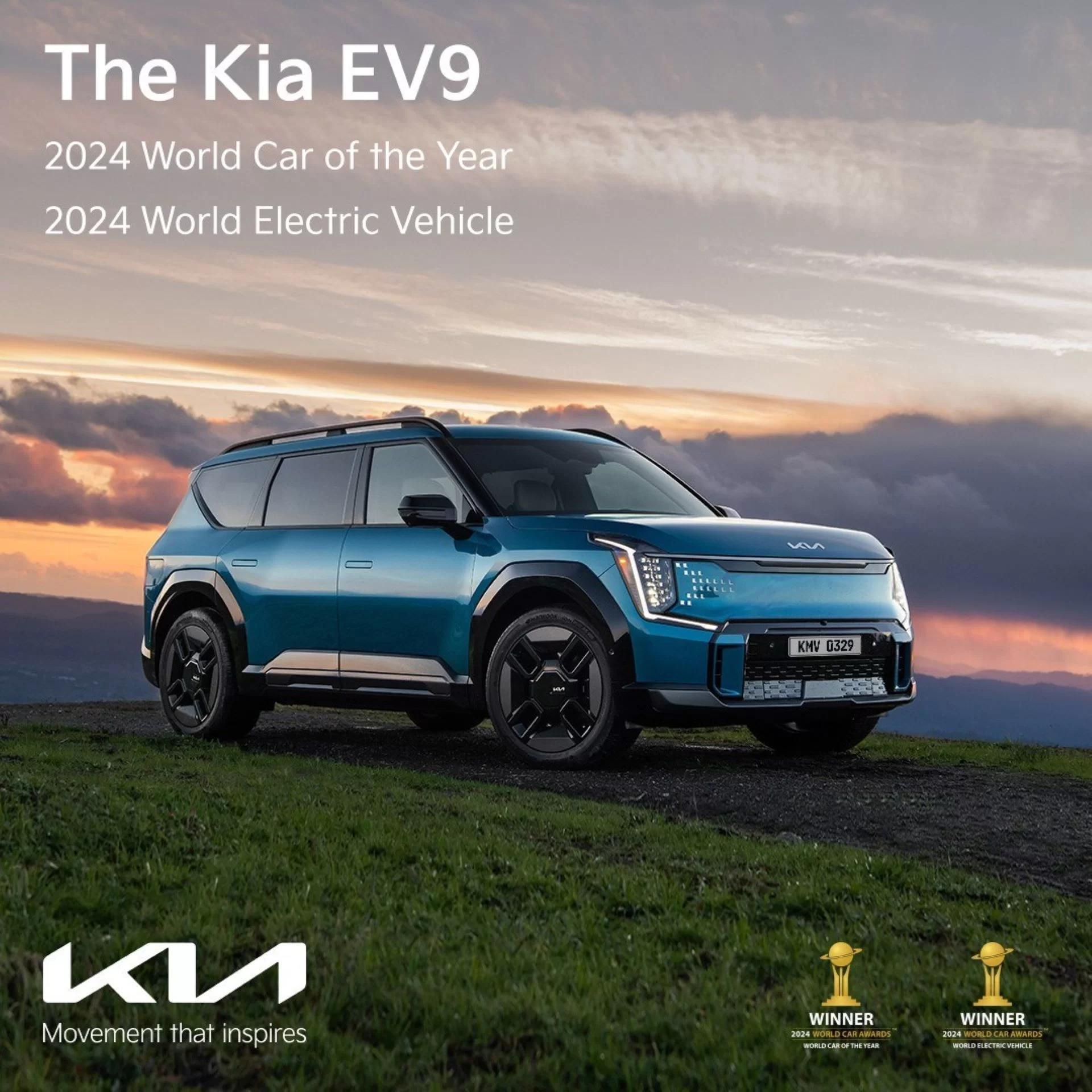 The best car in the world Kia EV9 secures double win at 2024 World Car Awards