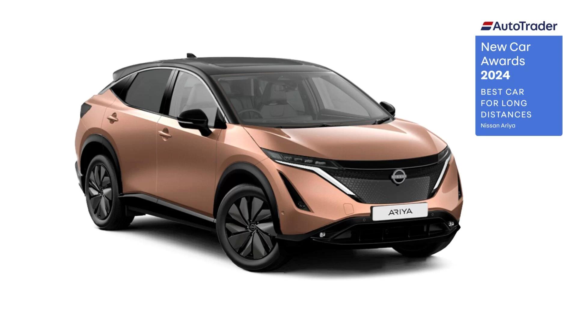 Nissan ARIYA named Best Car For Long Distances at the Auto Trader New Car Awards