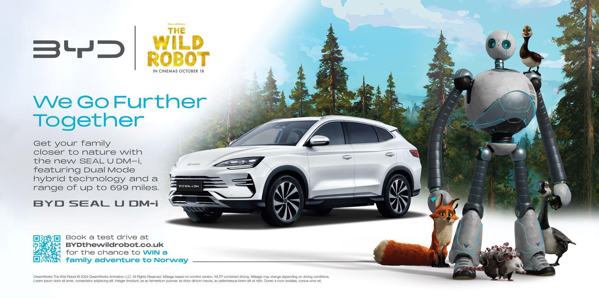 BYD UK Partners with DreamWorks Animation’s The Wild Robot to Launch the SEAL U DM-i SUV