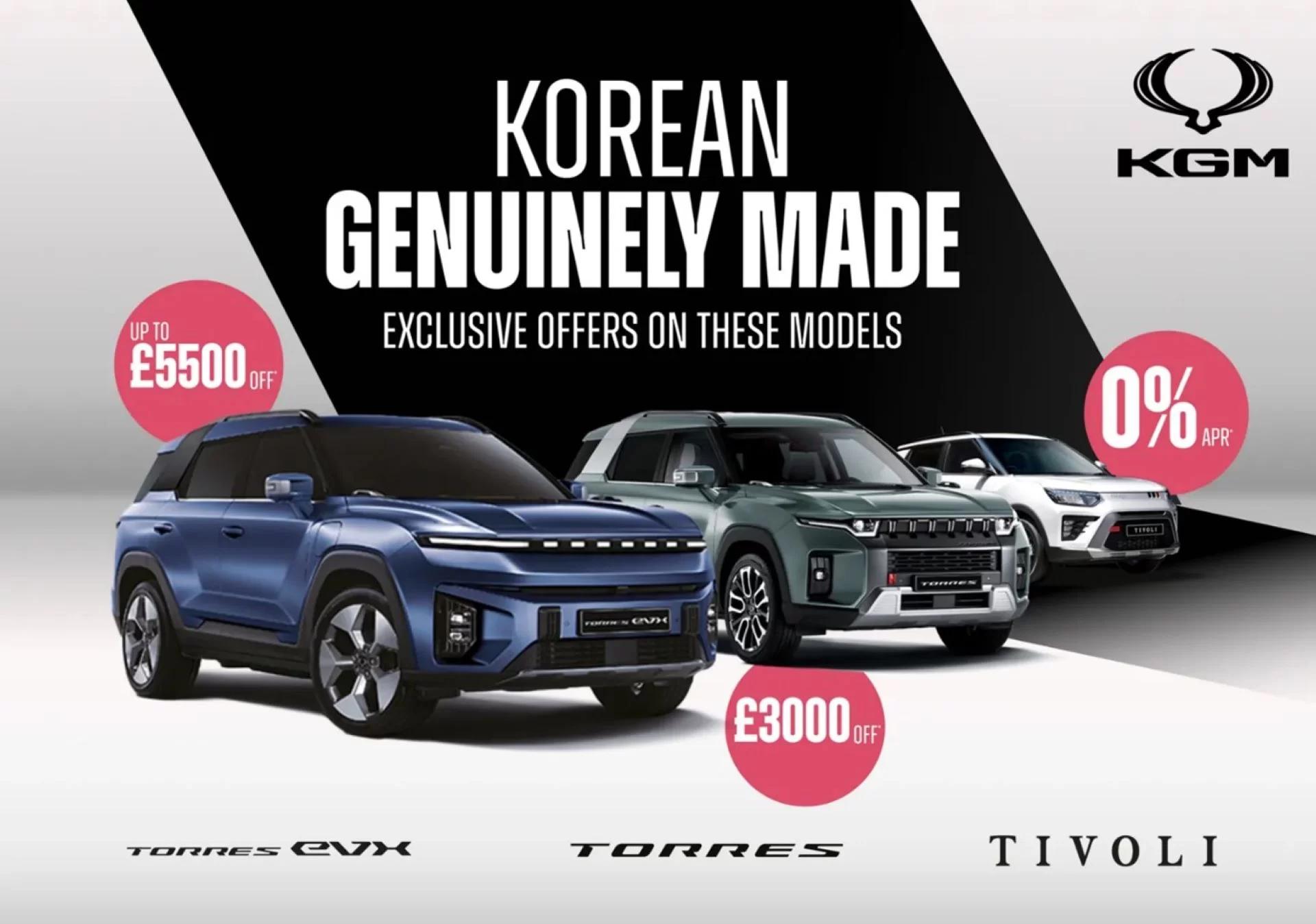KGM Motors Announces Exciting Q4 2024 Offers Across the Model Range