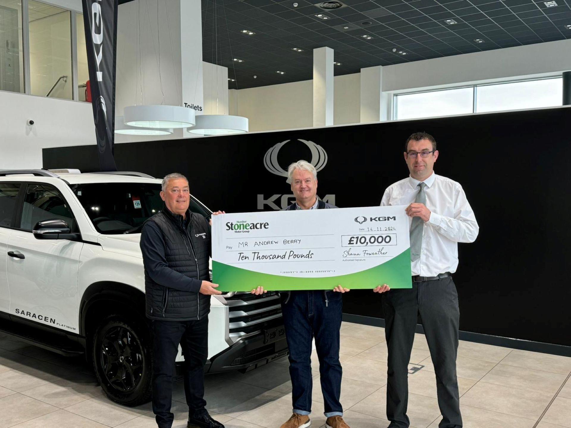 KGM Motors UK Celebrates 70th Anniversary with £70,000 Prize Draw: Andrew Berry Among Winners